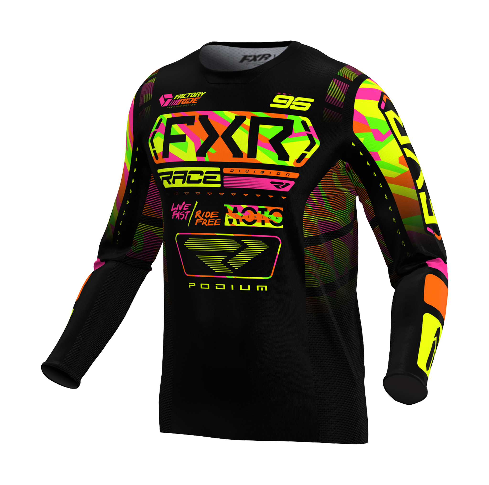 FXR Motocross Jersey Podium - Sherbet Camo