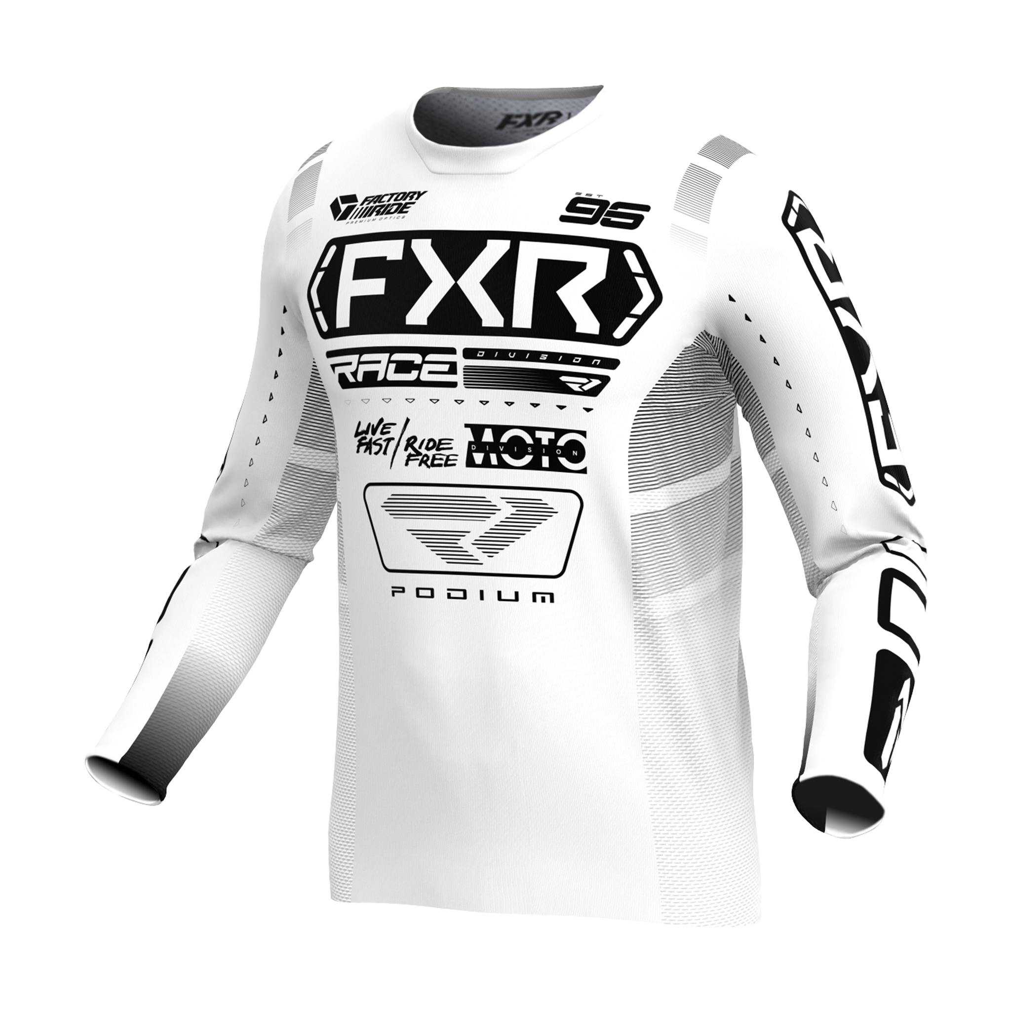 FXR Motocross Gear Podium - White / Black