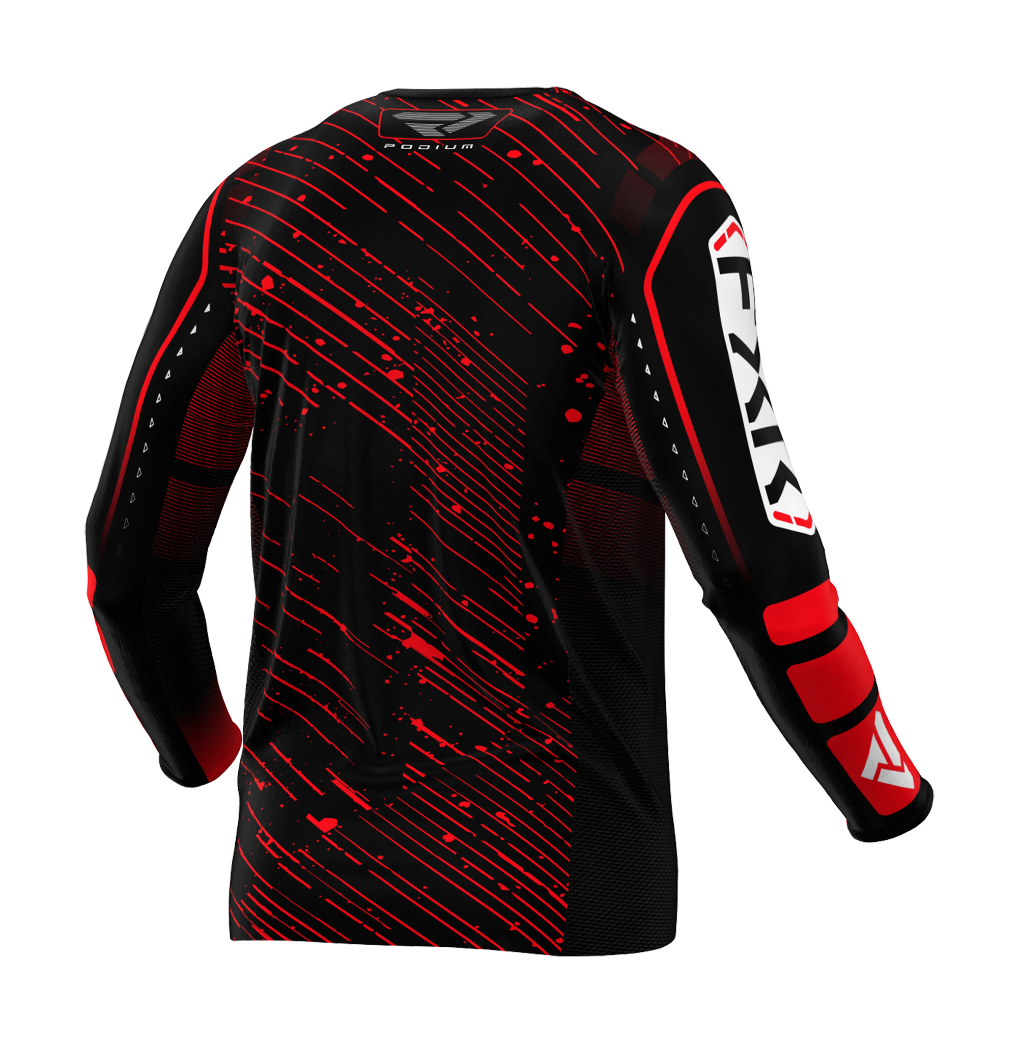 FXR Motocross Jersey Podium - Black / Red