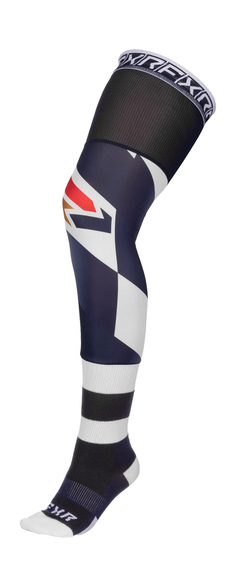 FXR Motocross Socks Long Kneebrace - Midnight / White