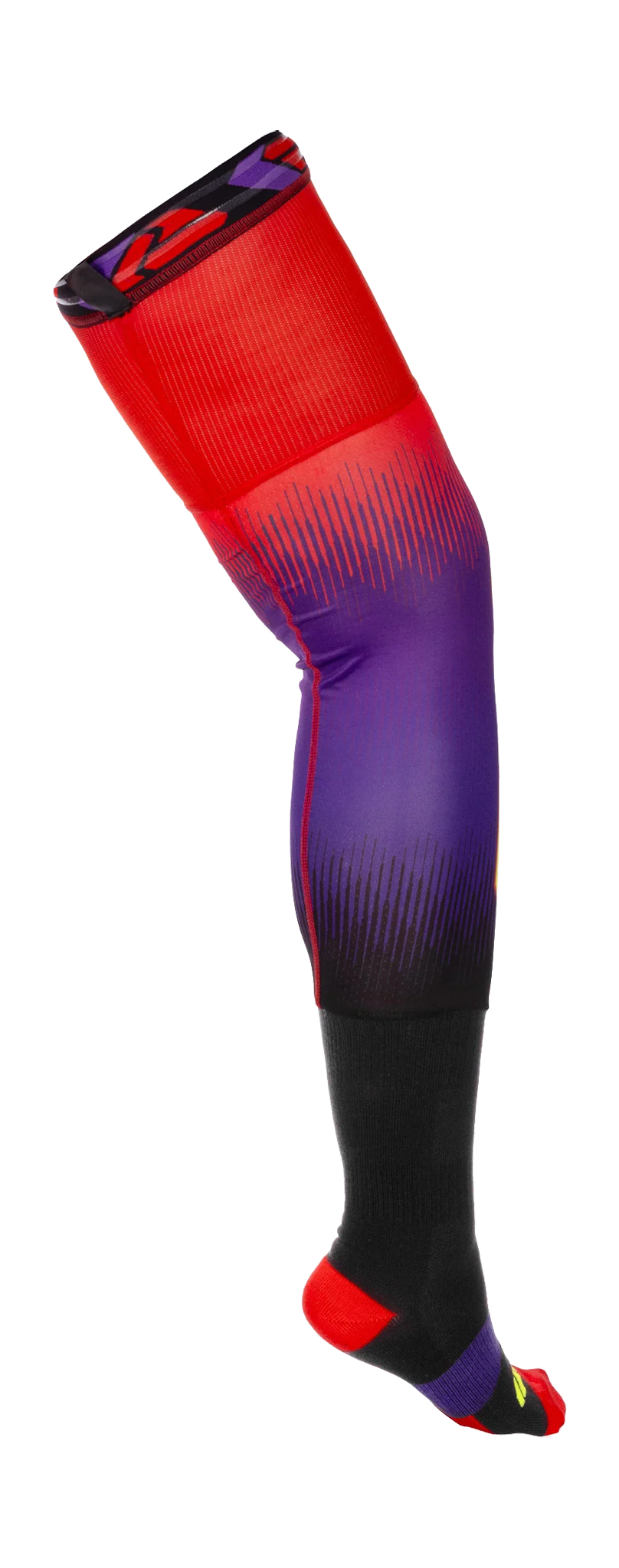 FXR Motocross Socks Long Kneebrace - Red / Purple