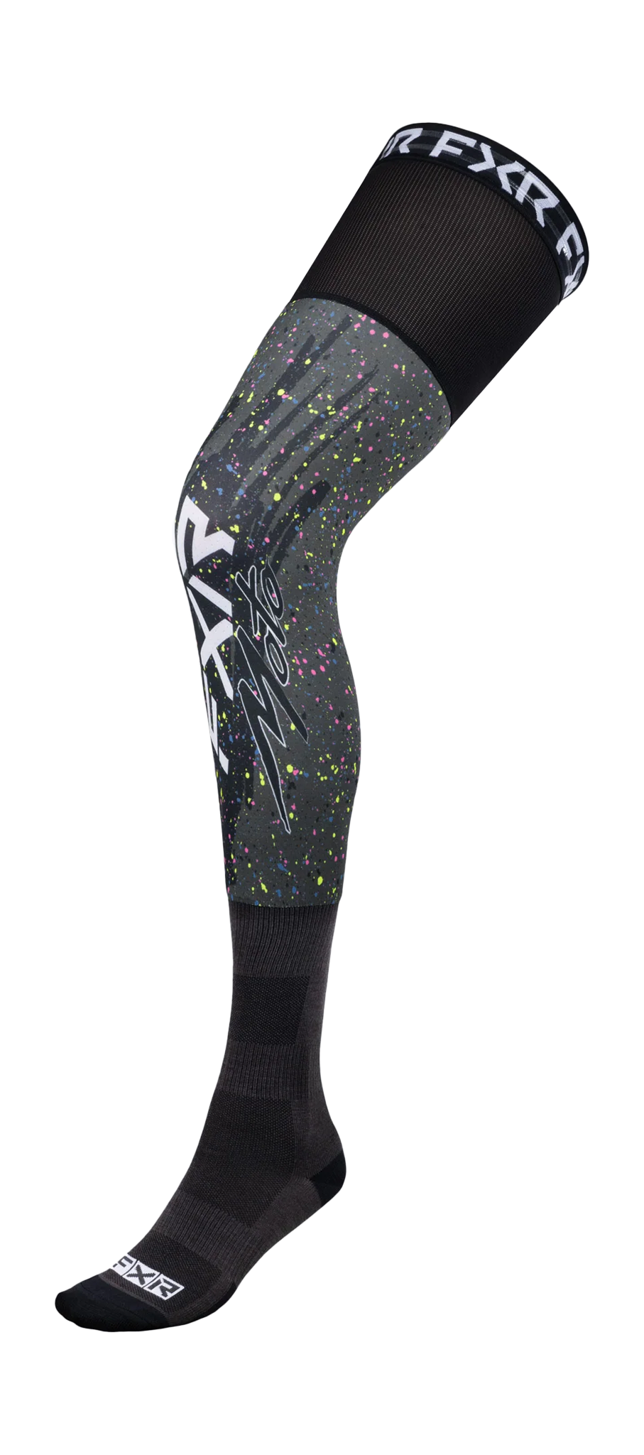 FXR Motocross Socks Long Kneebrace - Splatter