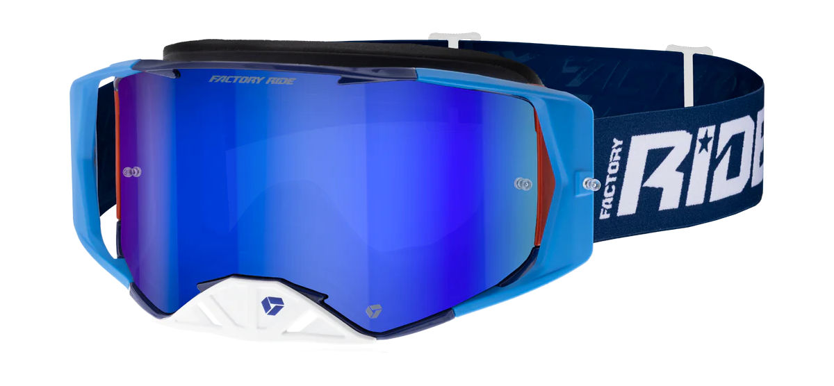 FXR Motocross Goggle Factory Ride - Icebox - Mirror Blue