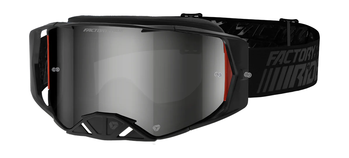 FXR Motocross Goggle Factory Ride - Obsidian - Smoke / Silver