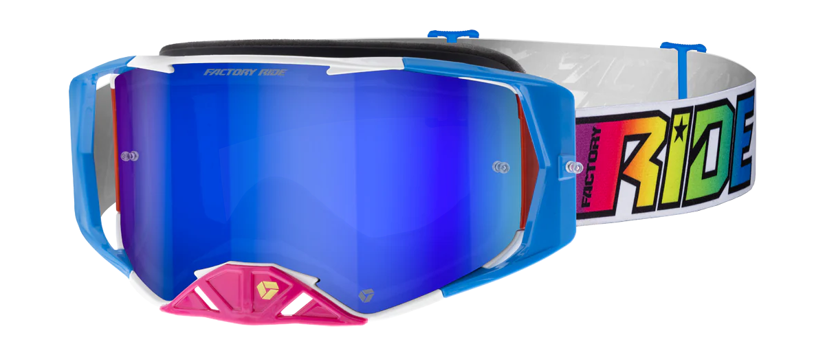 FXR Motocross Goggle Factory Ride - Prism - Mirror Blue