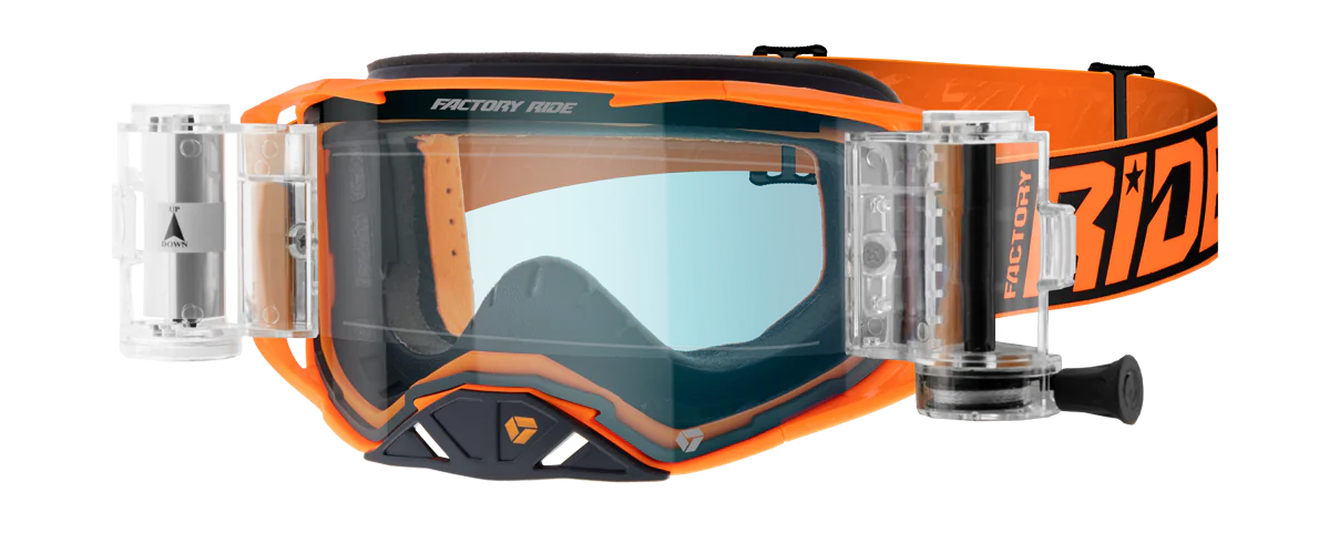 FXR Motocross Goggle Roll-Off Factory Ride - Crush - Clear