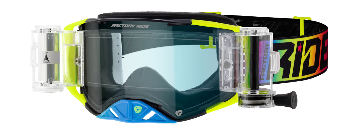 FXR Motocross Goggle Roll-Off Factory Ride - Spectrum - Clear