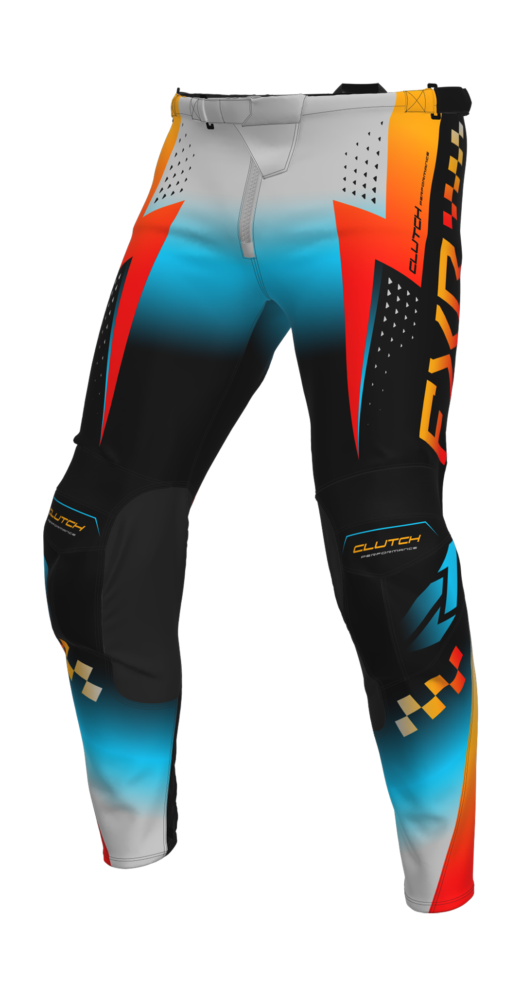 FXR Motocross Pants 2026 Clutch Pro - Grey / Sky / Orange