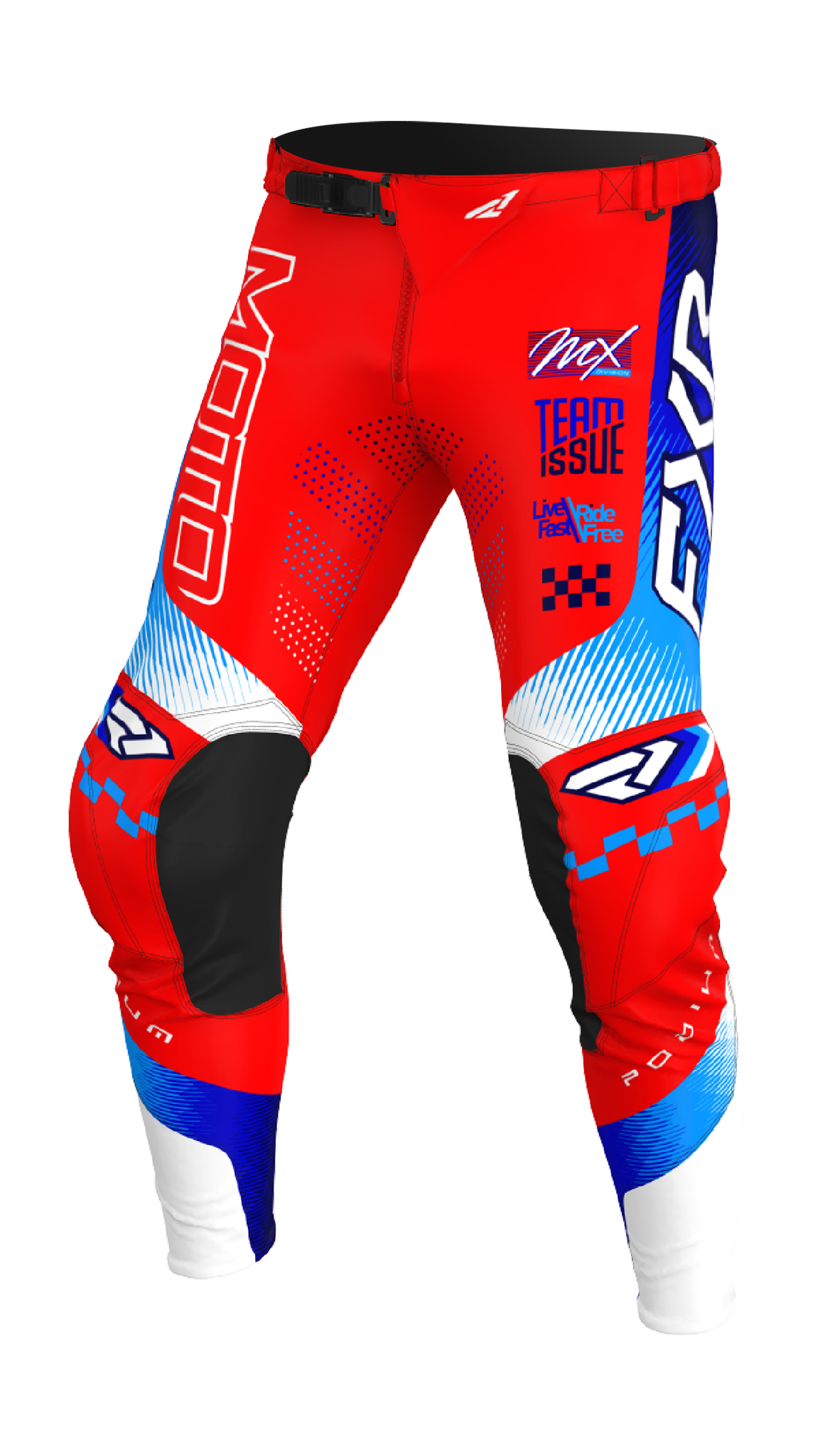 FXR Motocross Pants 2026 Podium Gladiator - Red / Blue / White