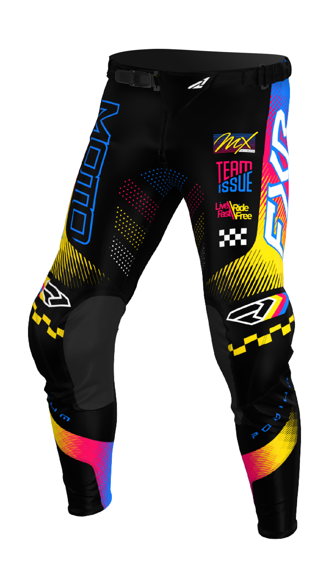 FXR Motocross Pants 2026 Podium Gladiator - Black / Blue / Razz