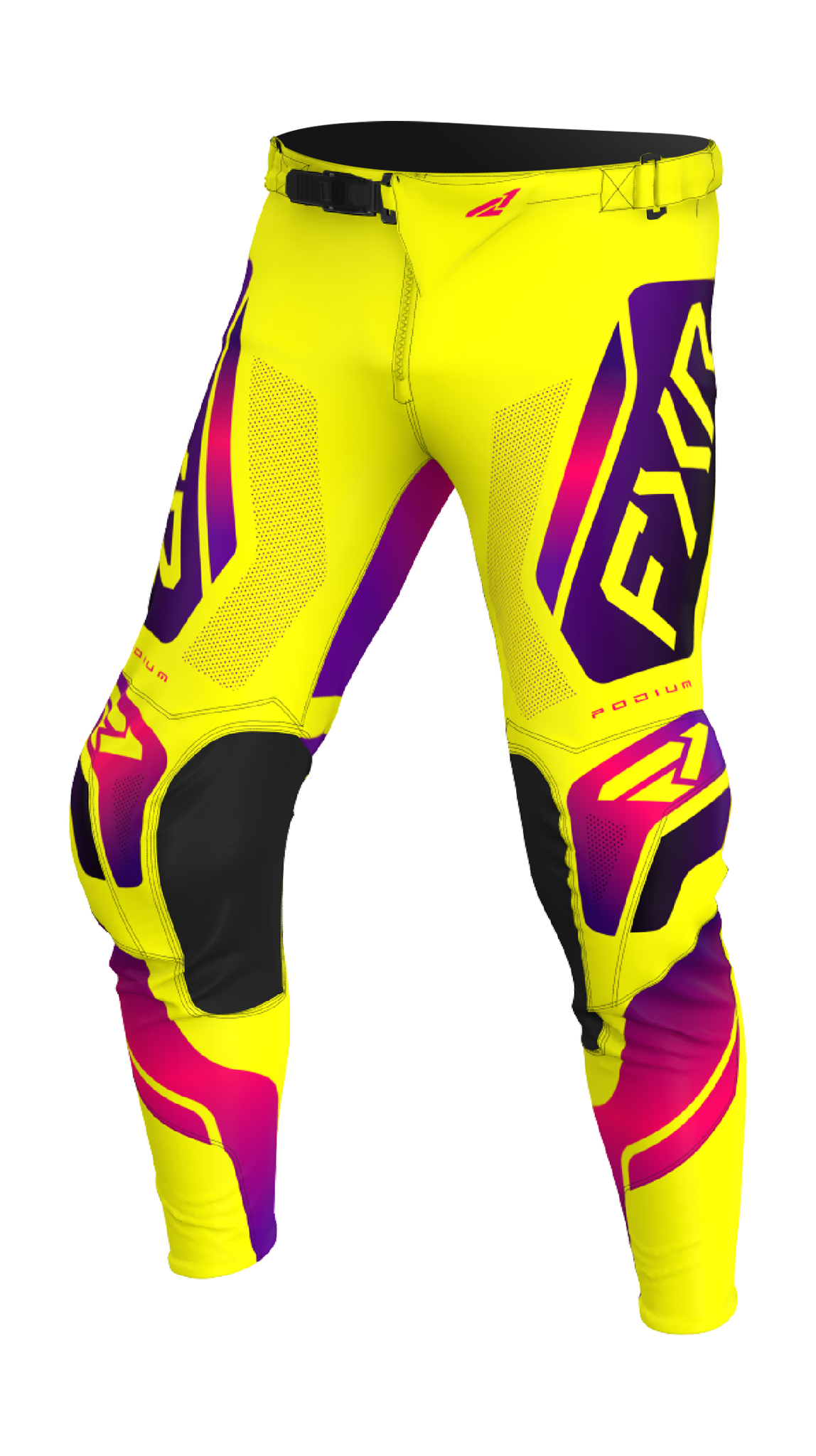 FXR Motocross Pants 2026 Podium Relay - Yellow / Razz / Black