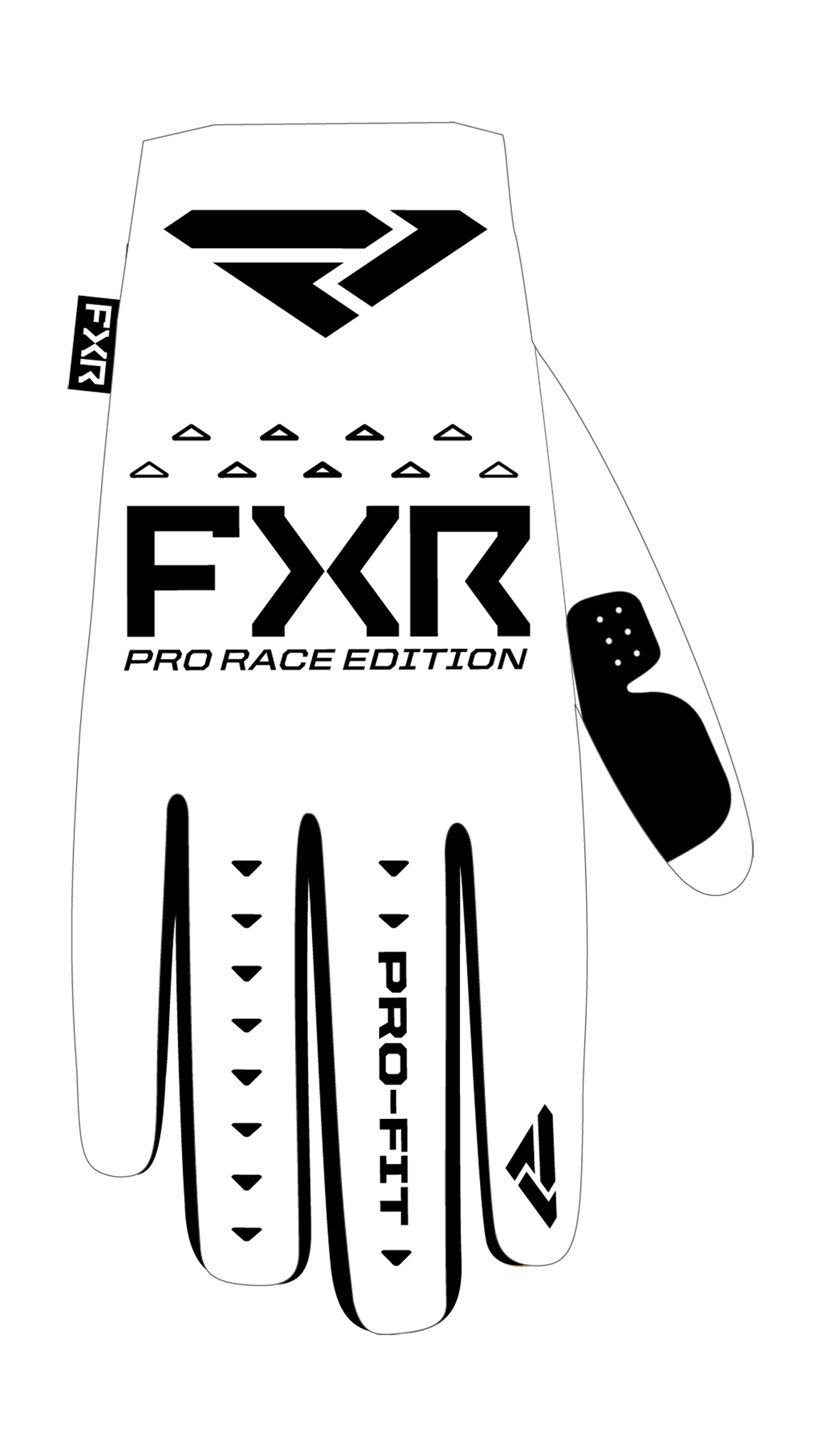 FXR Motocross Gloves Pro-Fit Air - White / Black