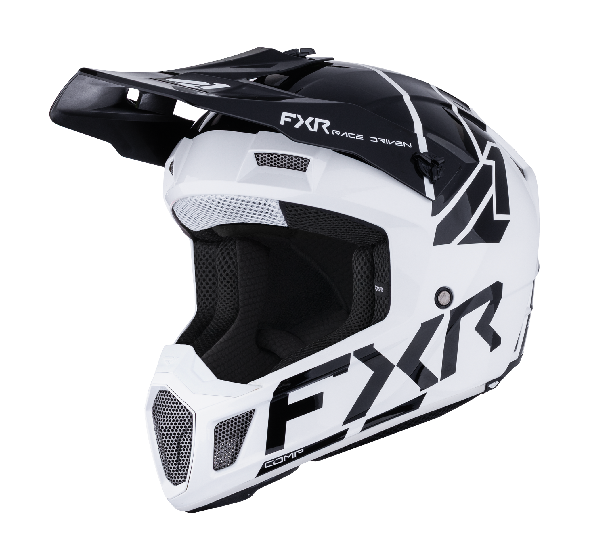 FXR Motocross Helmet Clutch Comp - White / Black