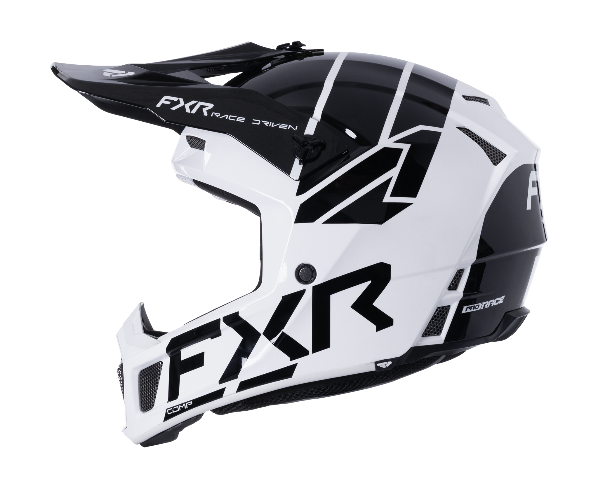 FXR Motocross Helmet Clutch Comp - White / Black
