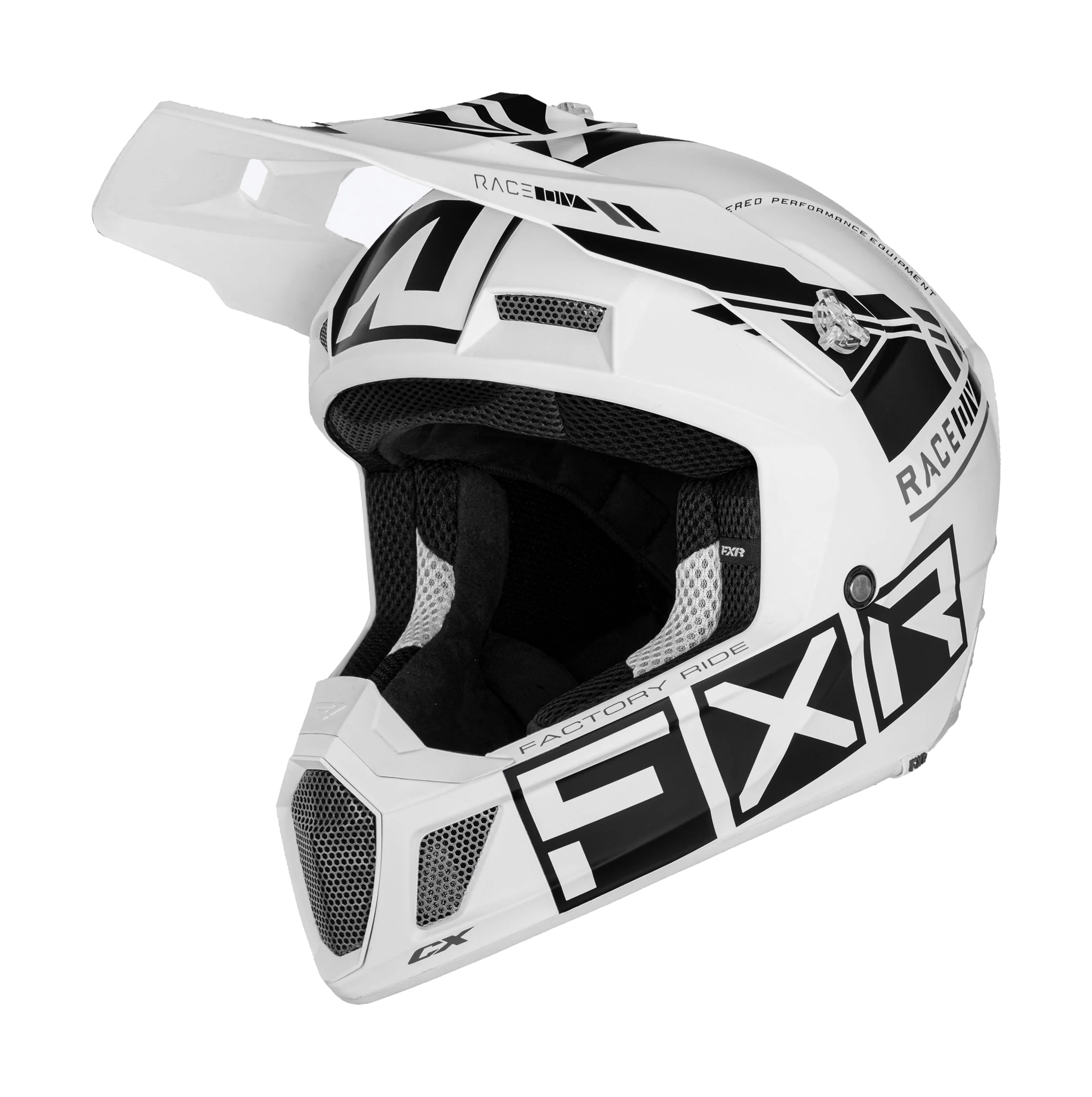 FXR Motocross Helmet Clutch CX Pro - Greyscale