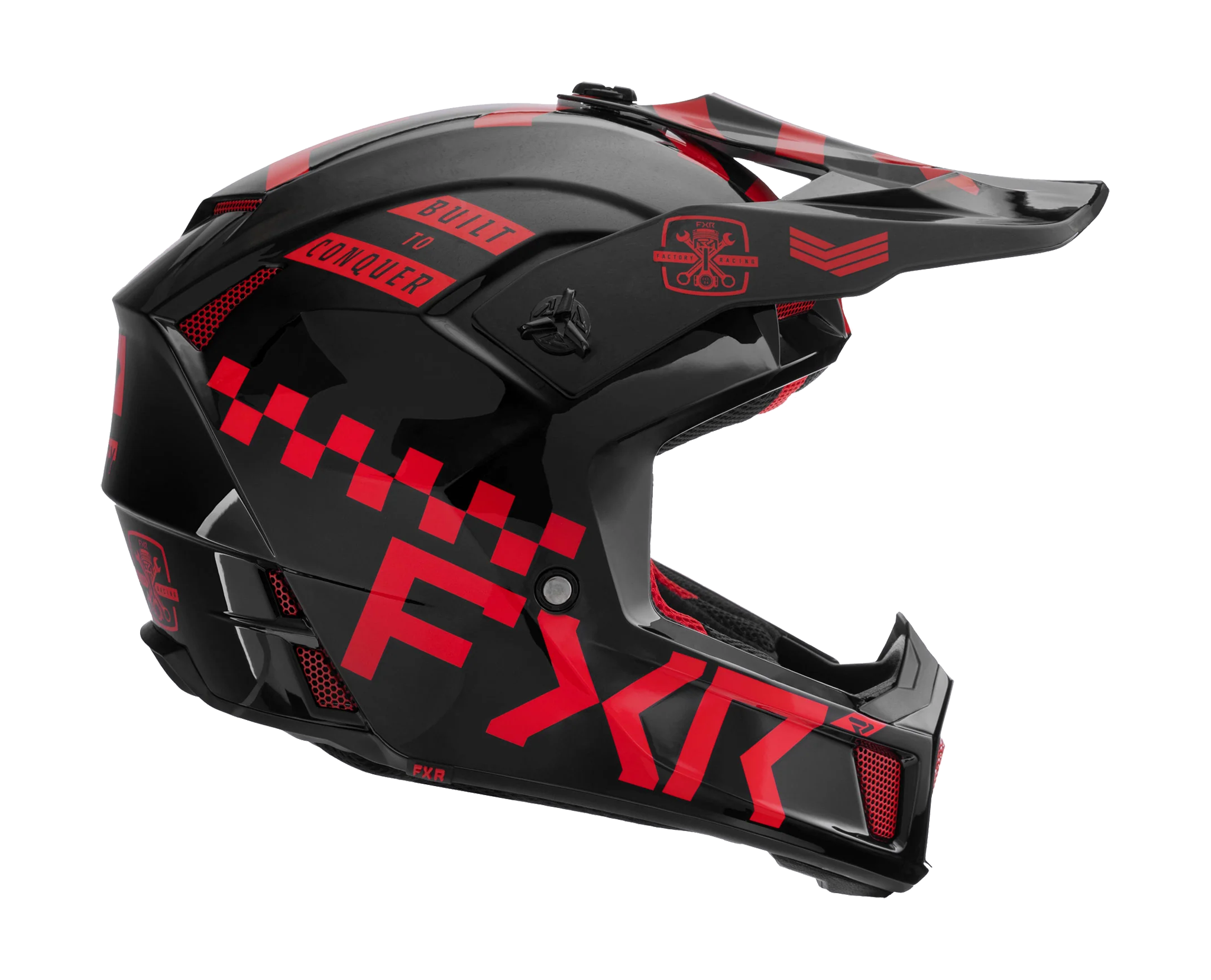 FXR Motocross Helmet Clutch Gladiator - Nuke Red