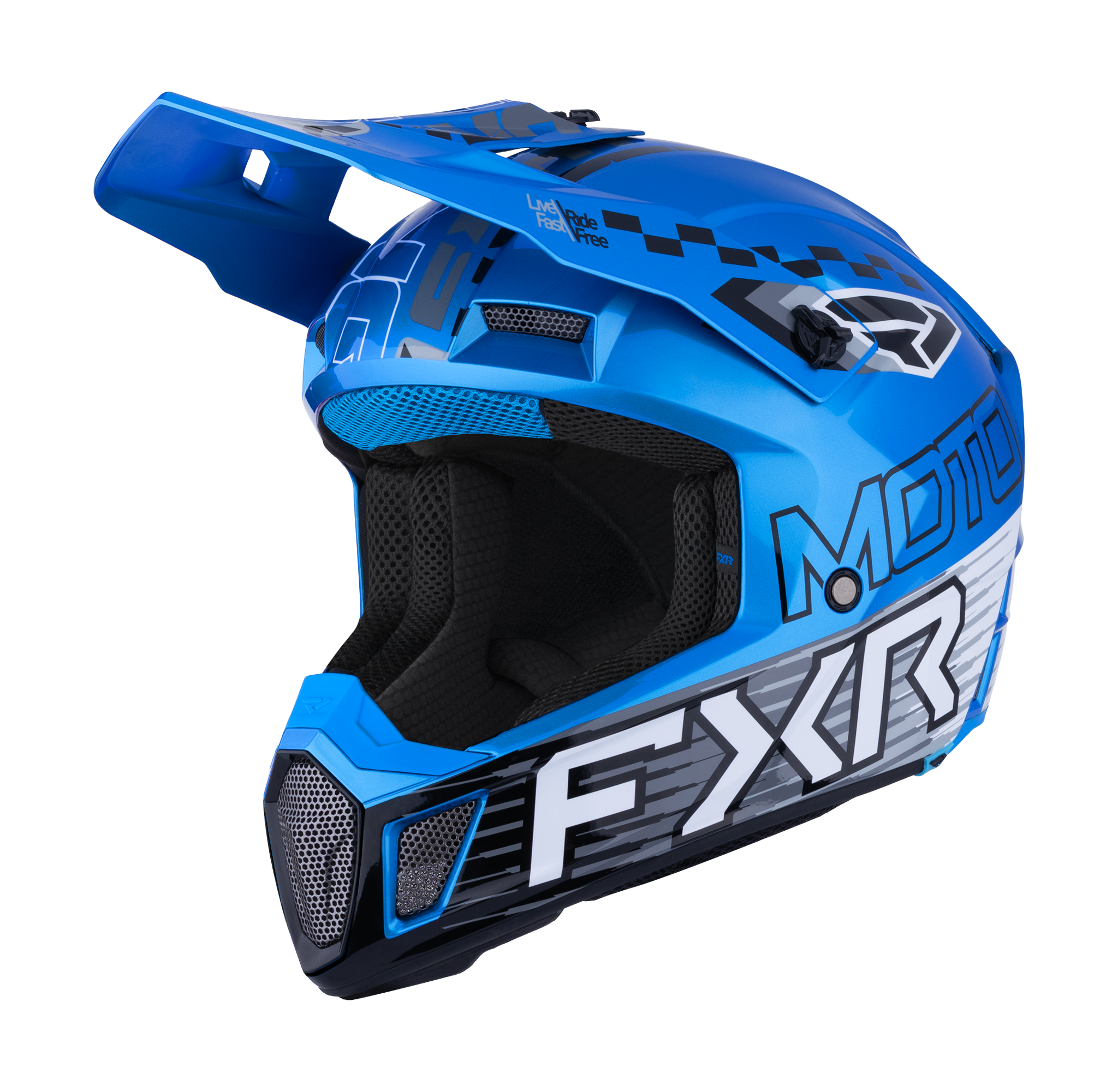 FXR Motocross Helmet Clutch Race Div - Blue