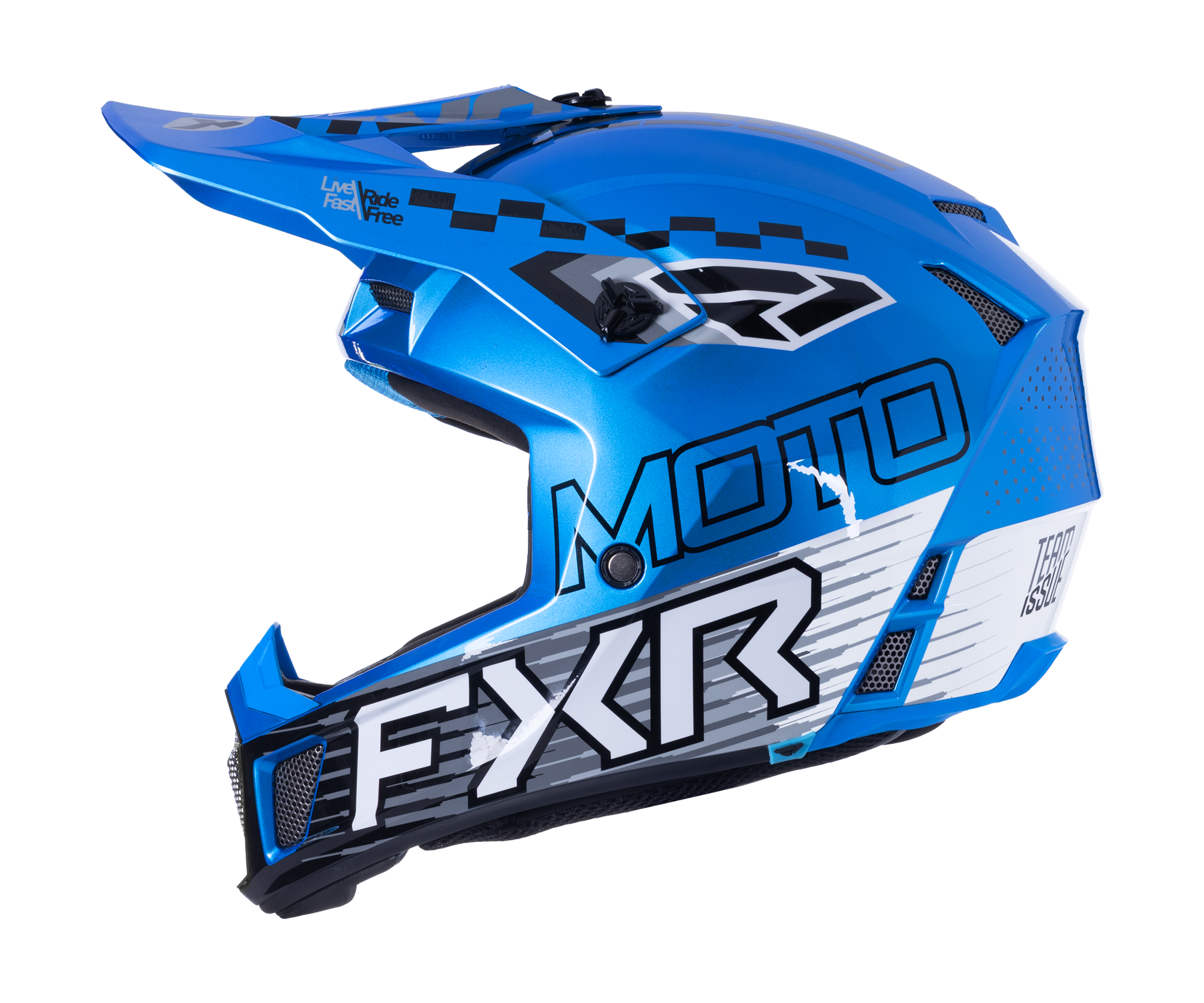 FXR Motocross Helmet Clutch Race Div - Blue