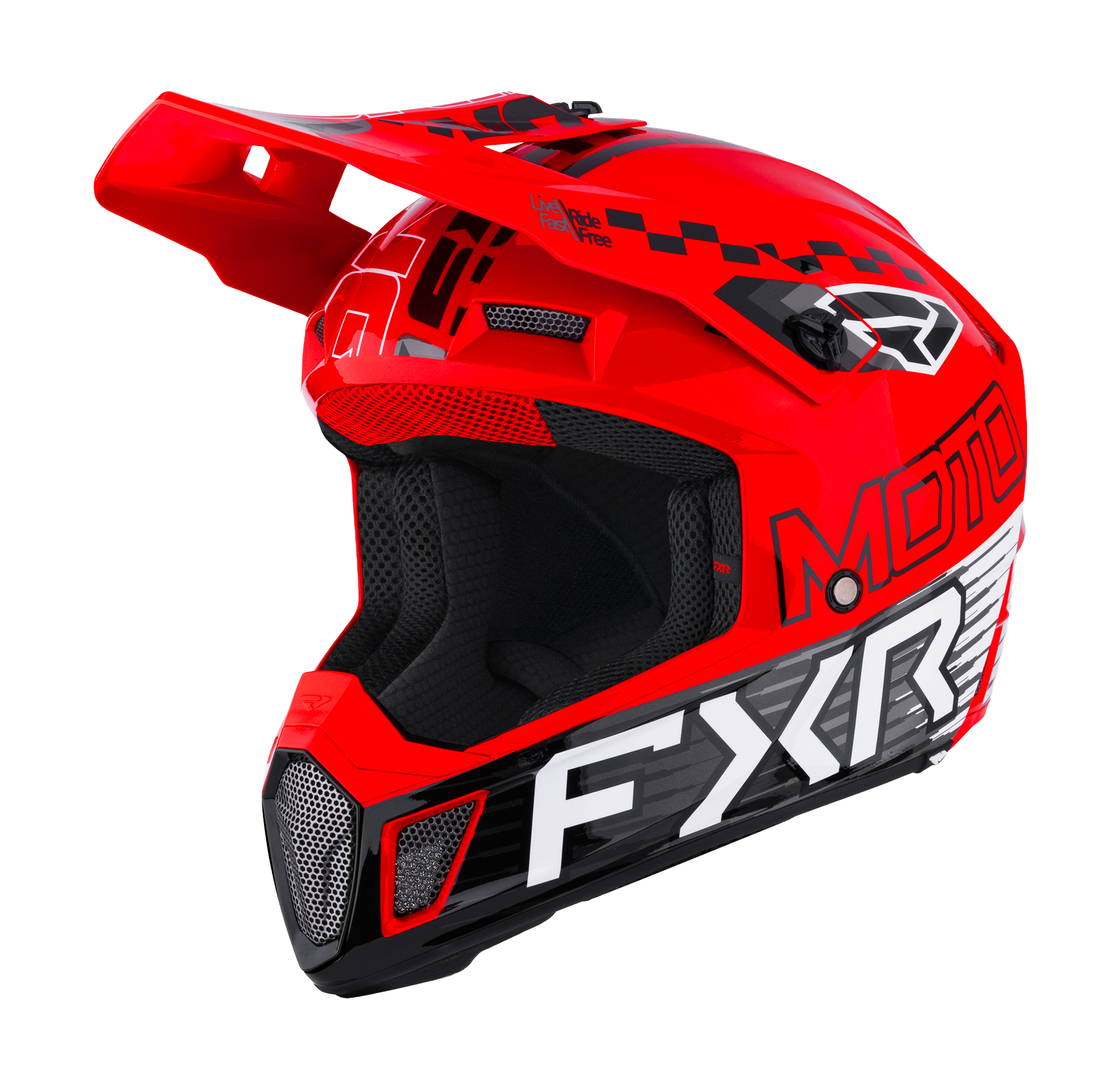 FXR Motocross Helmet Clutch Race Div - Red