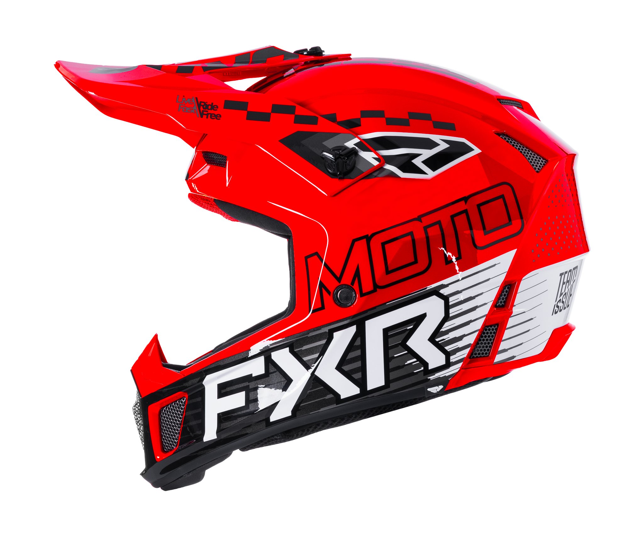 FXR Motocross Helmet Clutch Race Div - Red