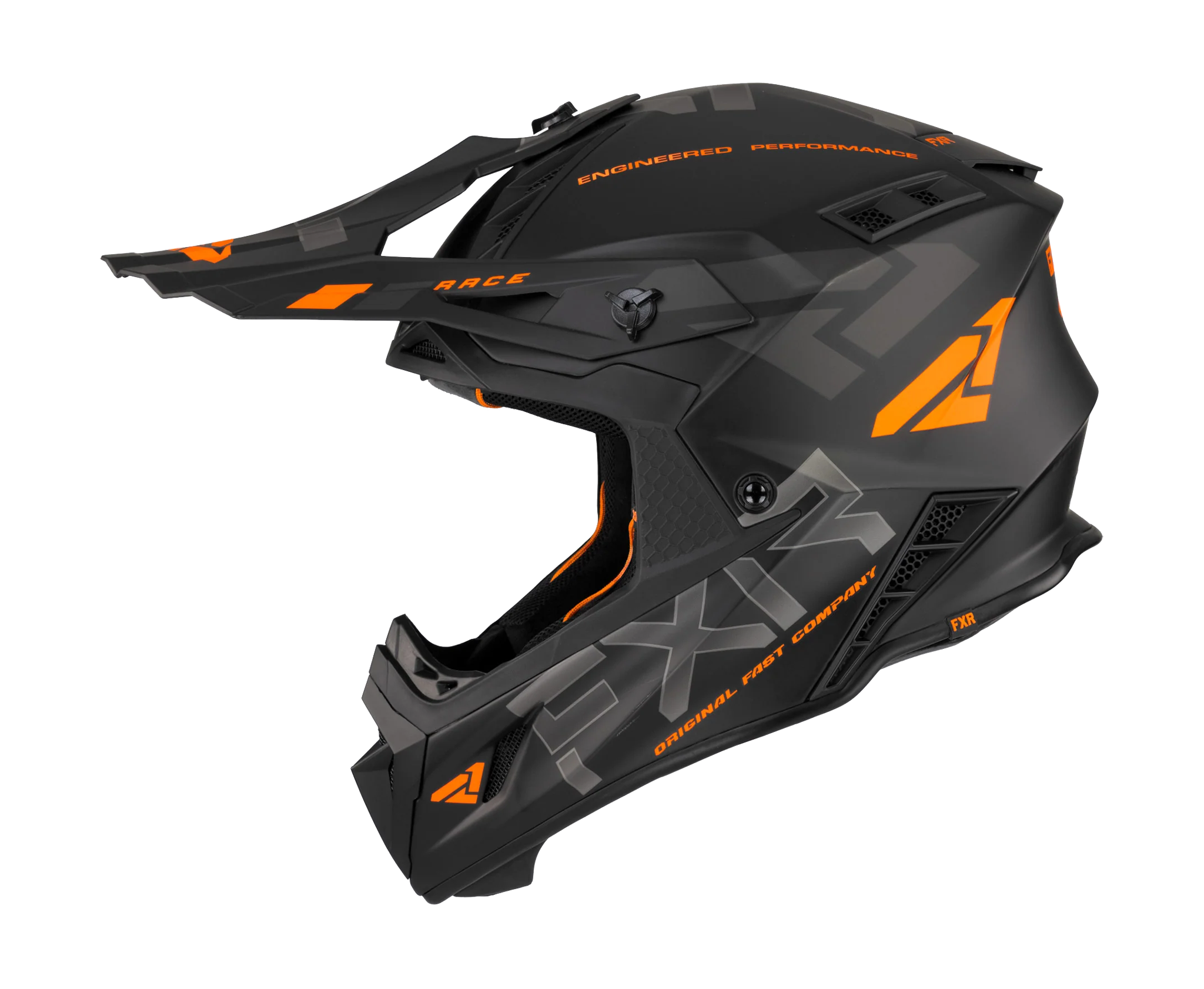 FXR Motocross Helmet Helium Race Div - Black / Orange