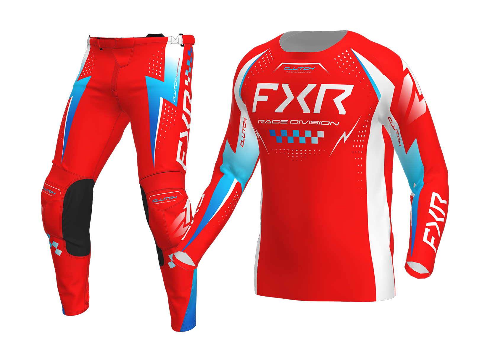 FXR Motocross Gear 2026 Clutch Pro - Red / Blue / White