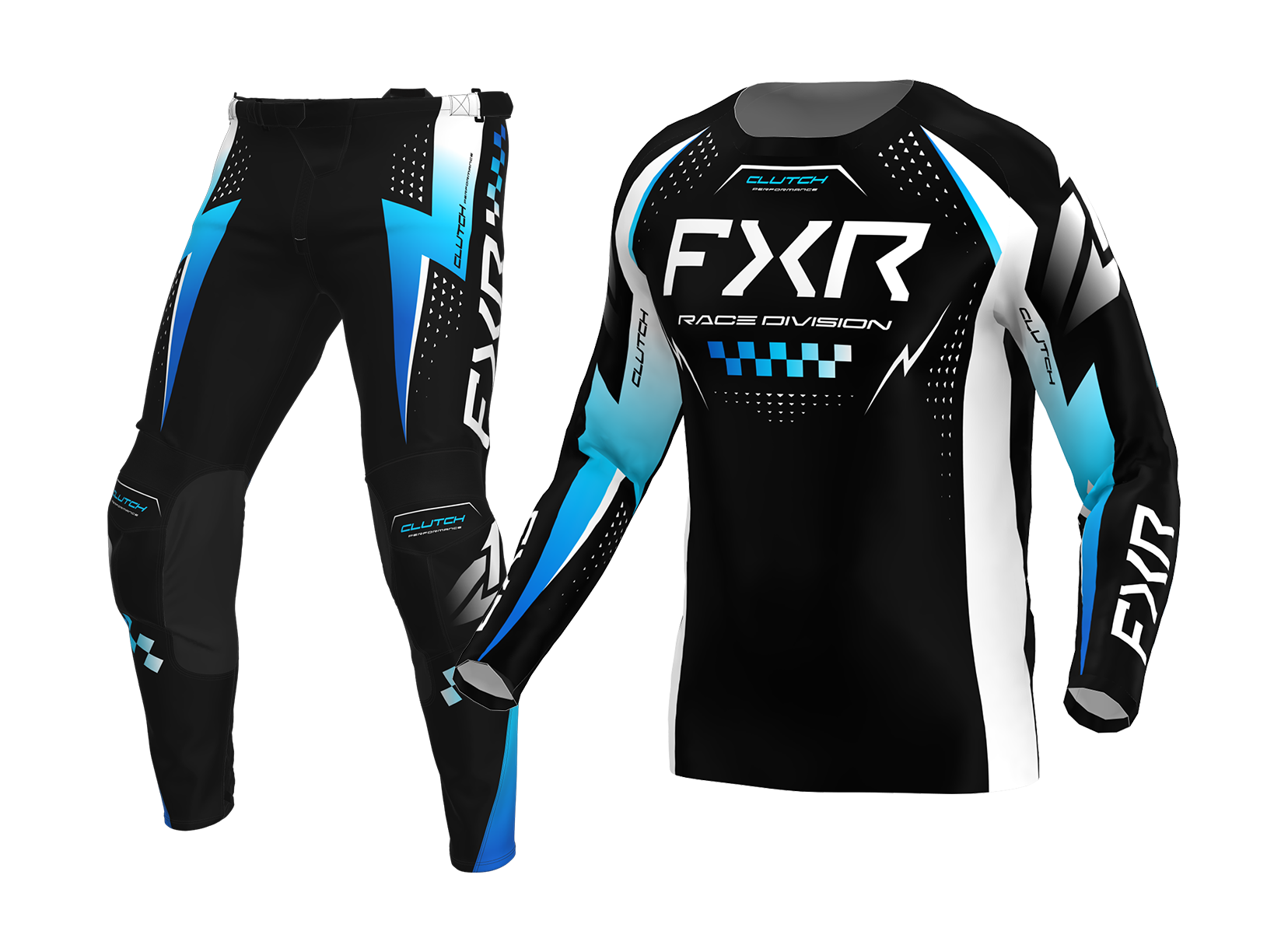 FXR Motocross Gear 2026 Clutch Pro - Black / Blue / White