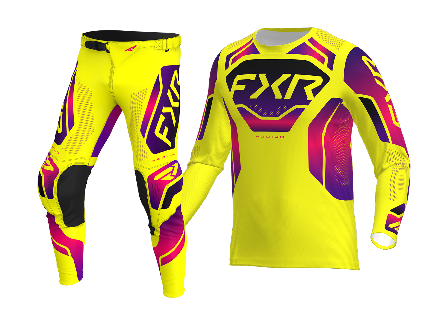 FXR Motocross Gear 2026 Podium Relay - Yellow / Razz / Black