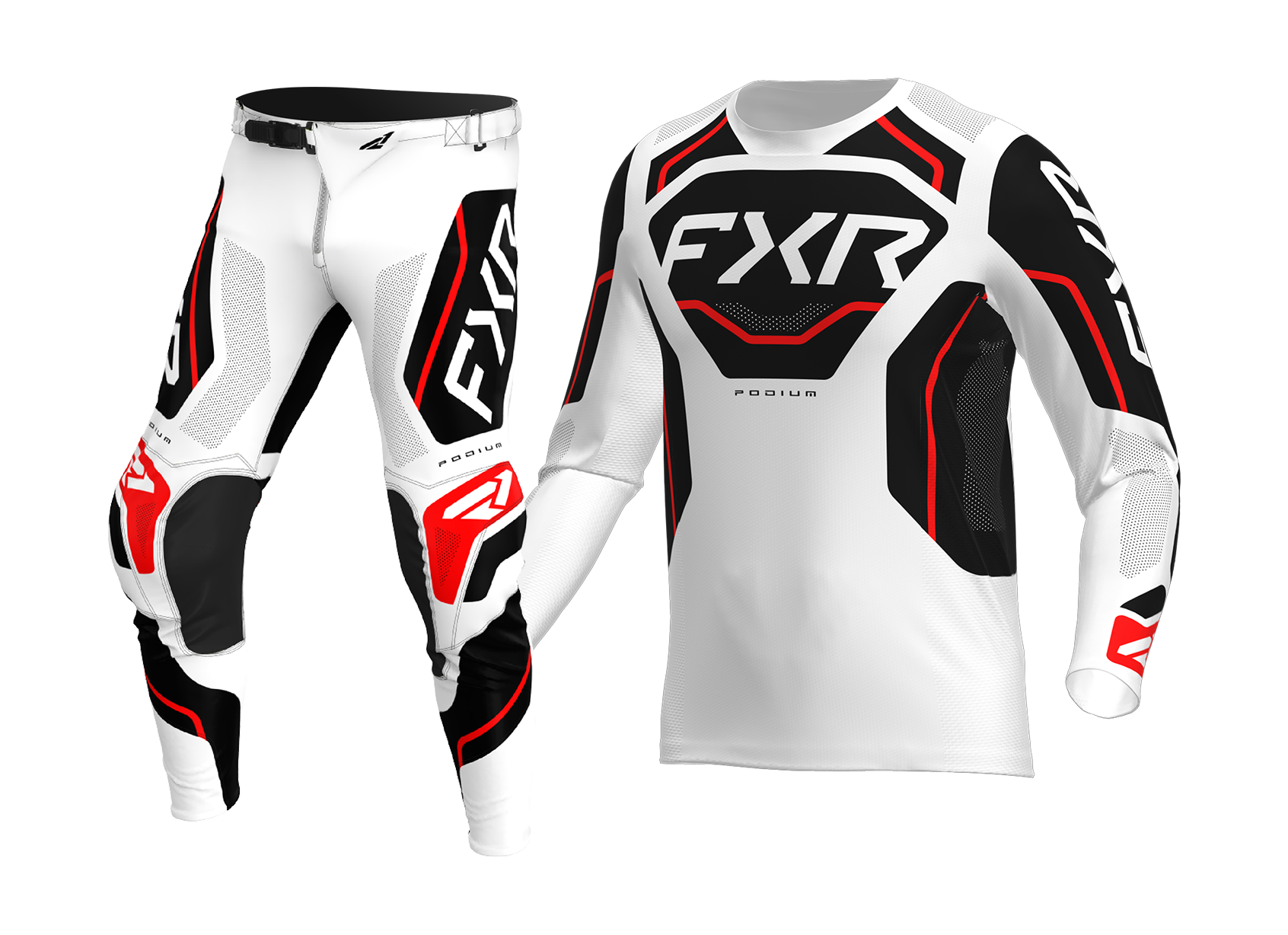 FXR Motocross Gear 2026 Podium Relay - White / Black / Red