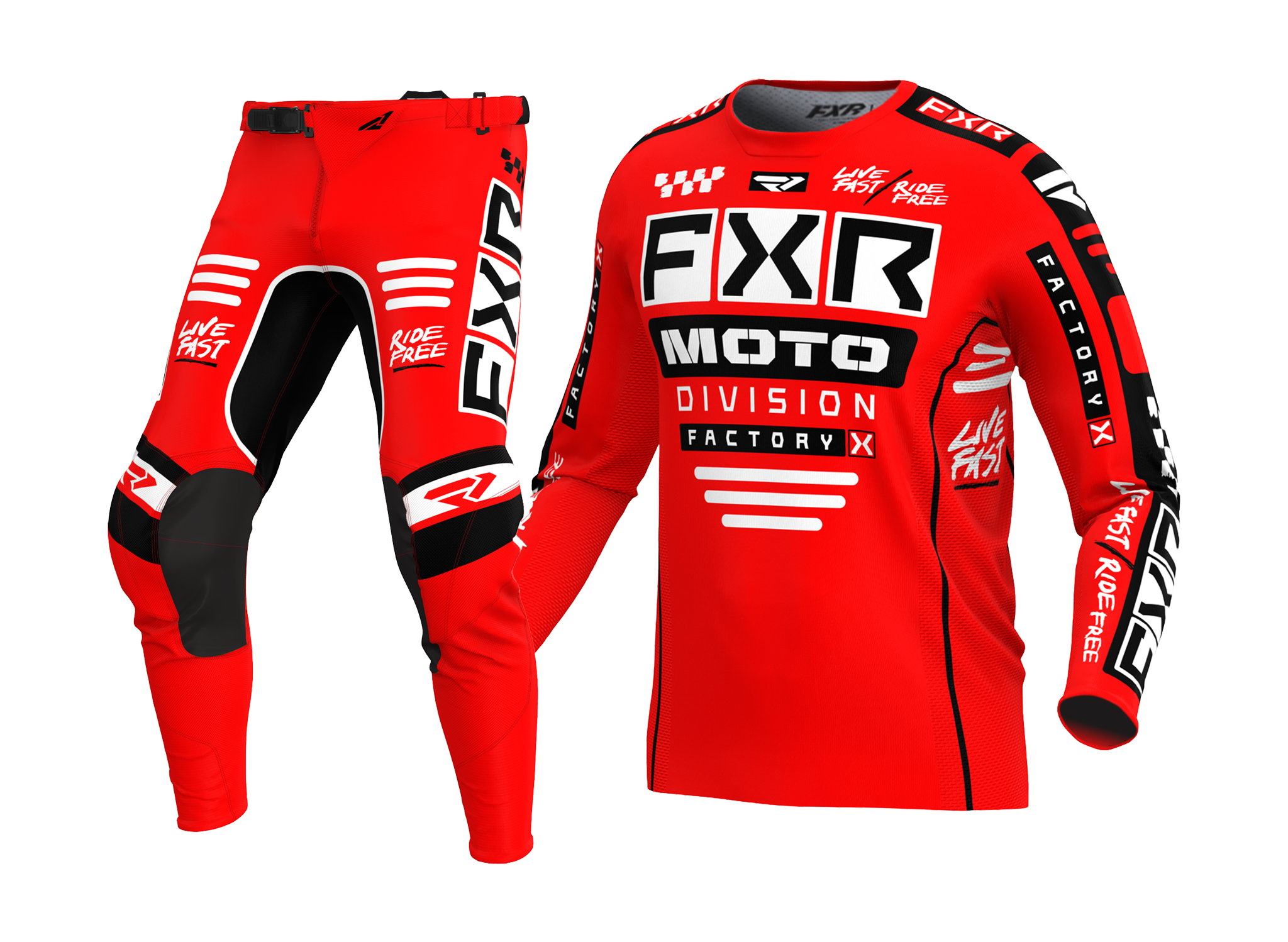 FXR Motocross Gear Podium Gladiator - Red / Black