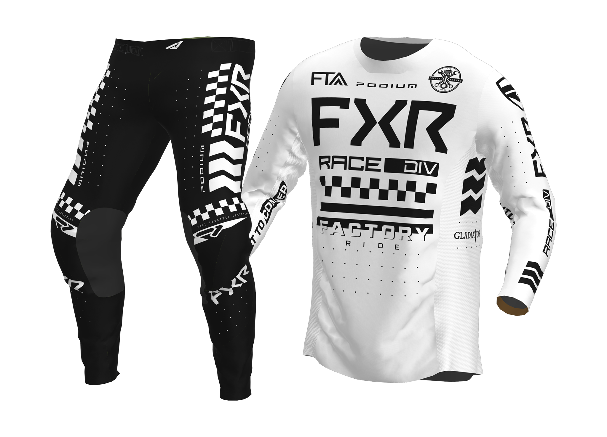 FXR Motocross Gear Podium Gladiator - White