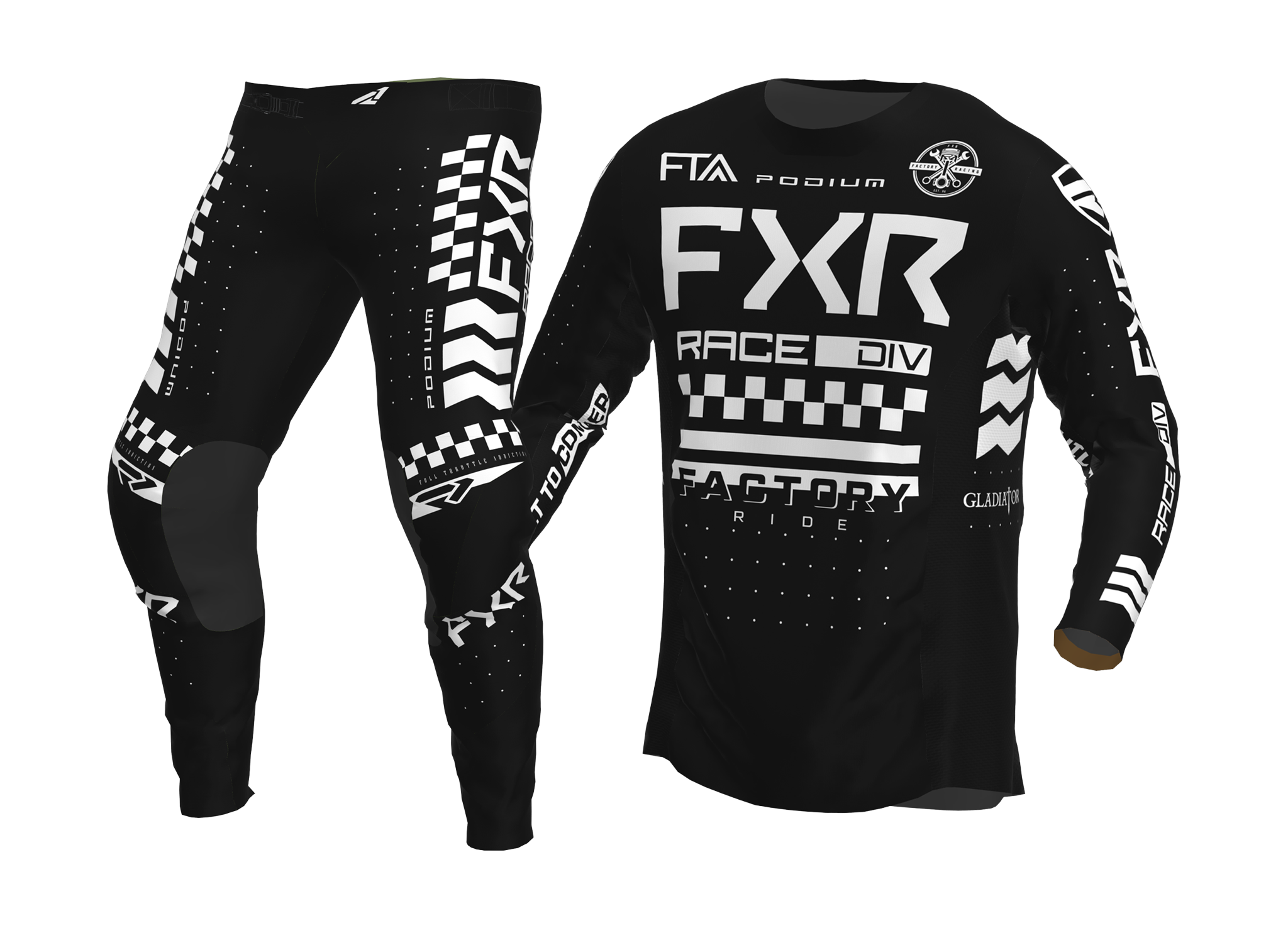 FXR Motocross Gear Podium Gladiator - Black
