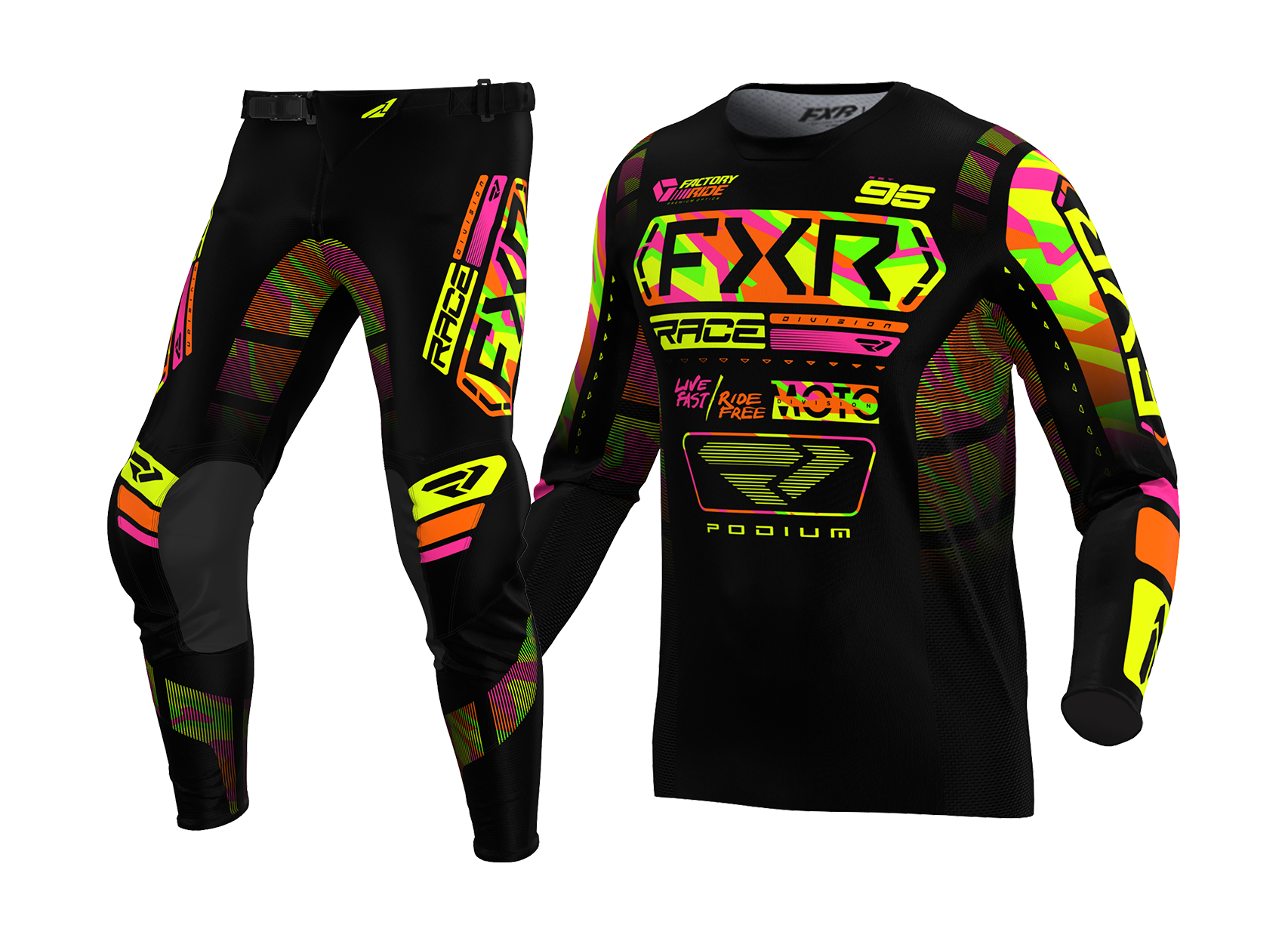 FXR Motocross Gear Podium - Sherbet Camo