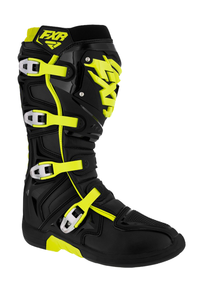 FXR Motocross Boots Factory Ride - Black / High-vis