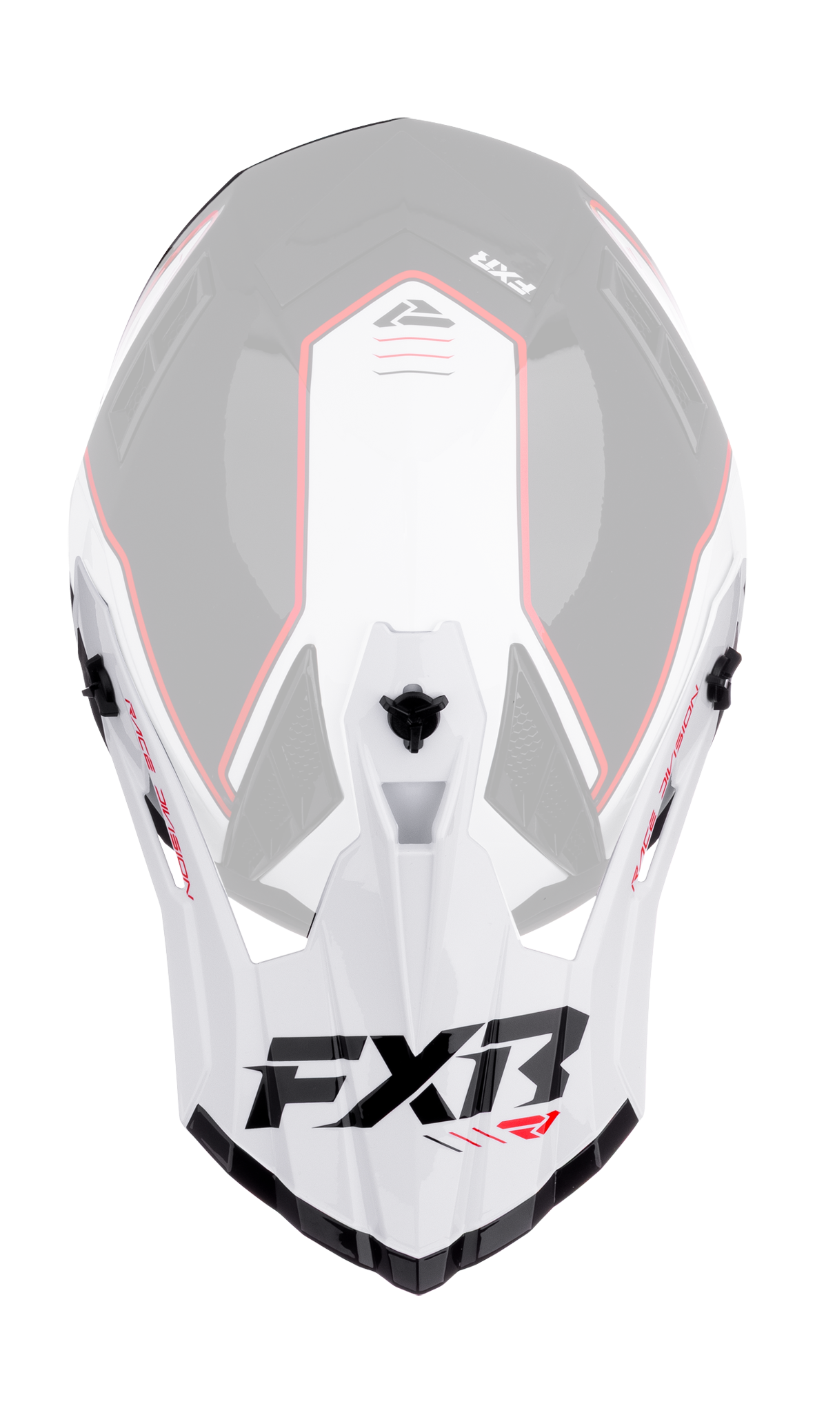 FXR Helmet Visor Helium Race Div - Red / White