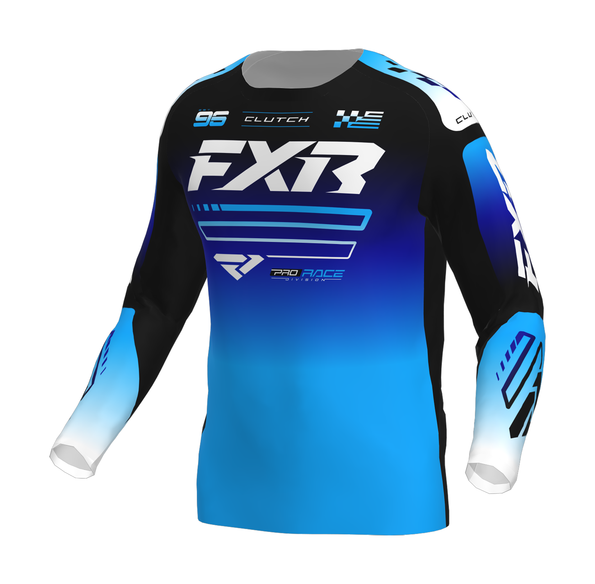 FXR Youth Motocross Jersey 2026 Clutch Pro - Blue / Black / White