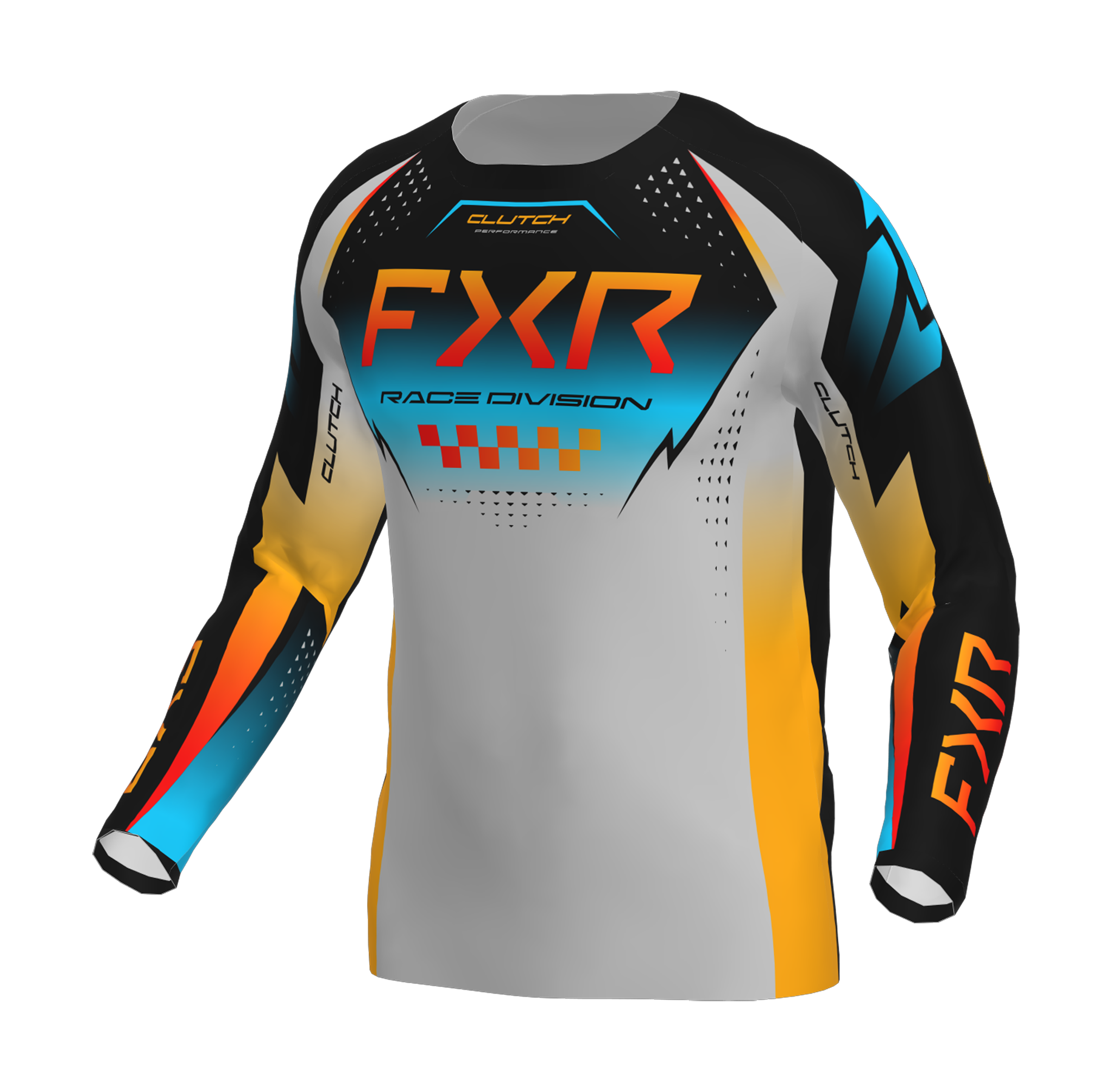 FXR Youth Motocross Gear 2026 Clutch Pro - Grey / Sky / Orange