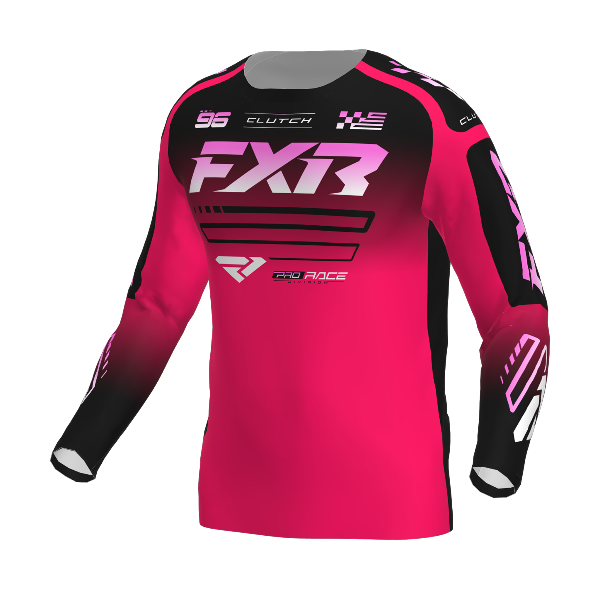 FXR Youth Motocross Jersey 2026 Clutch Pro - Razz / Black / Pink
