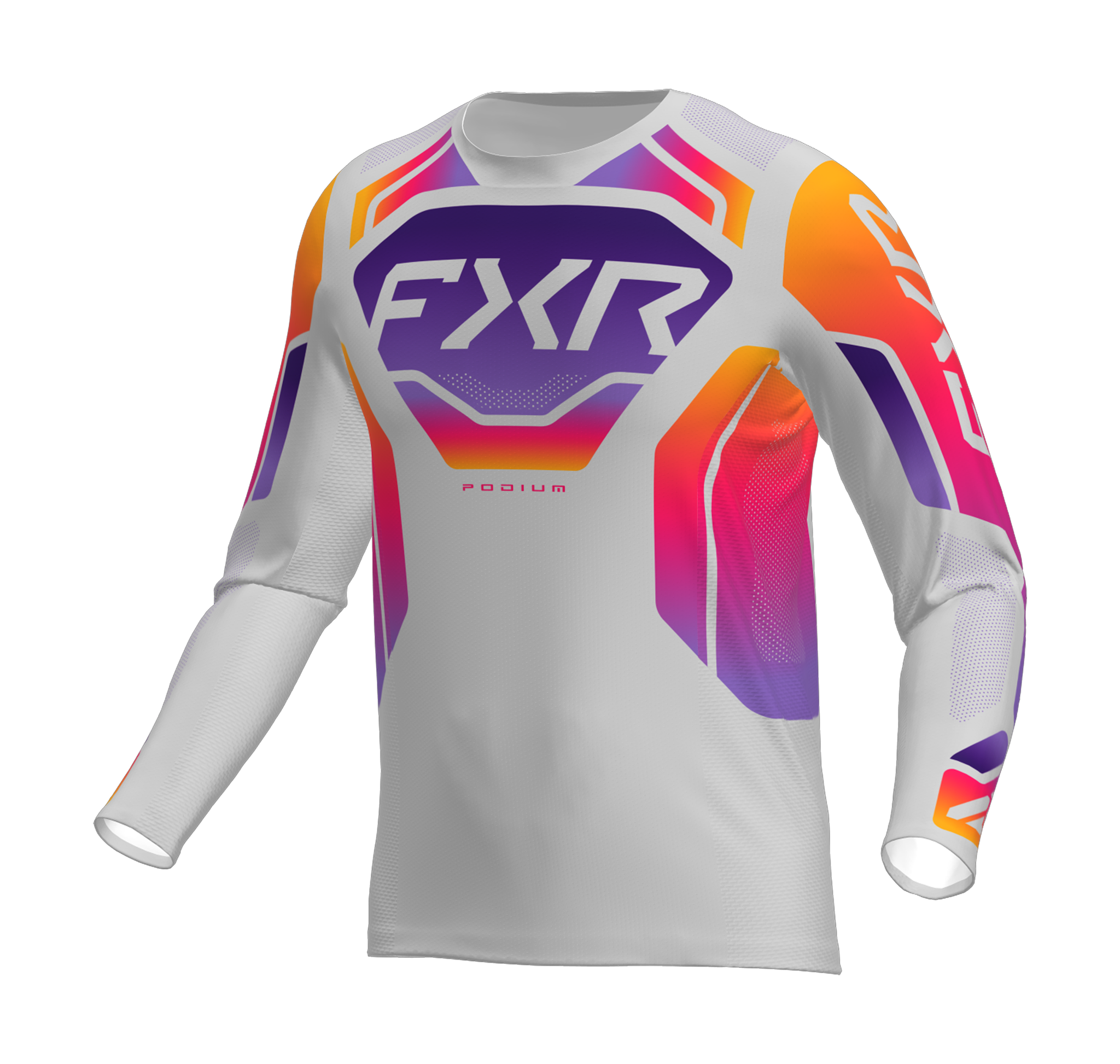 FXR Youth Motocross Gear 2026 Podium - Grey / Purple / Tangerine