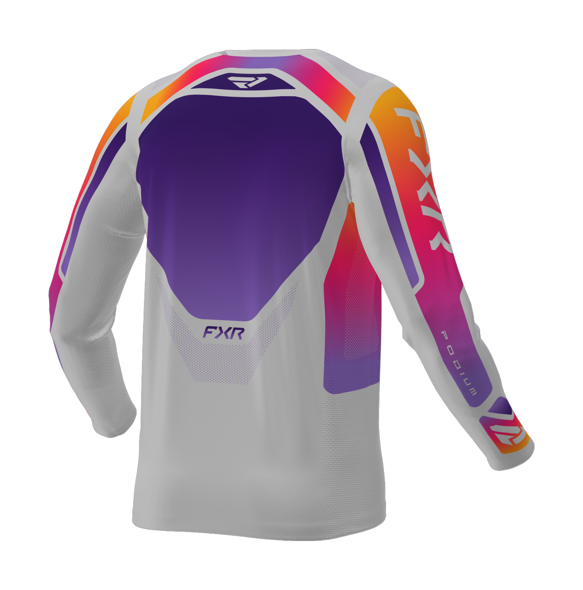 FXR Youth Motocross Jersey 2026 Podium - Grey / Purple / Tangerine