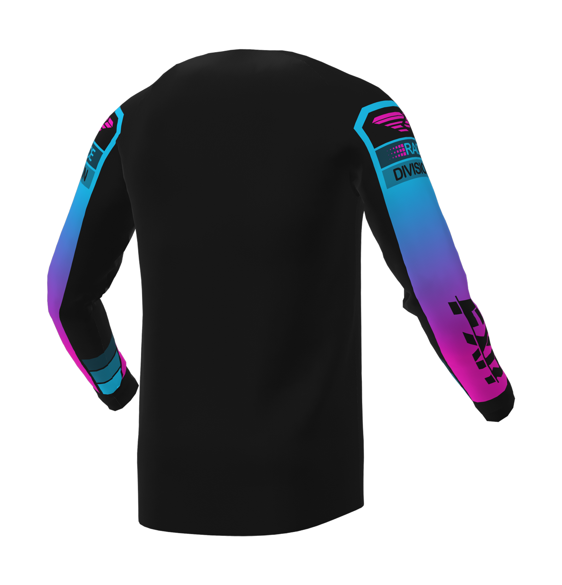 FXR Youth Motocross Jersey Clutch Pro - Black / Sky / Pink