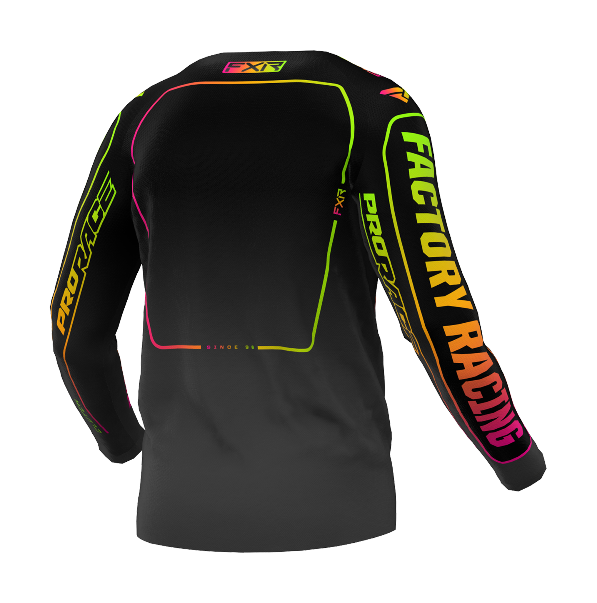FXR Youth Motocross Jersey Clutch - Black / Sherbert