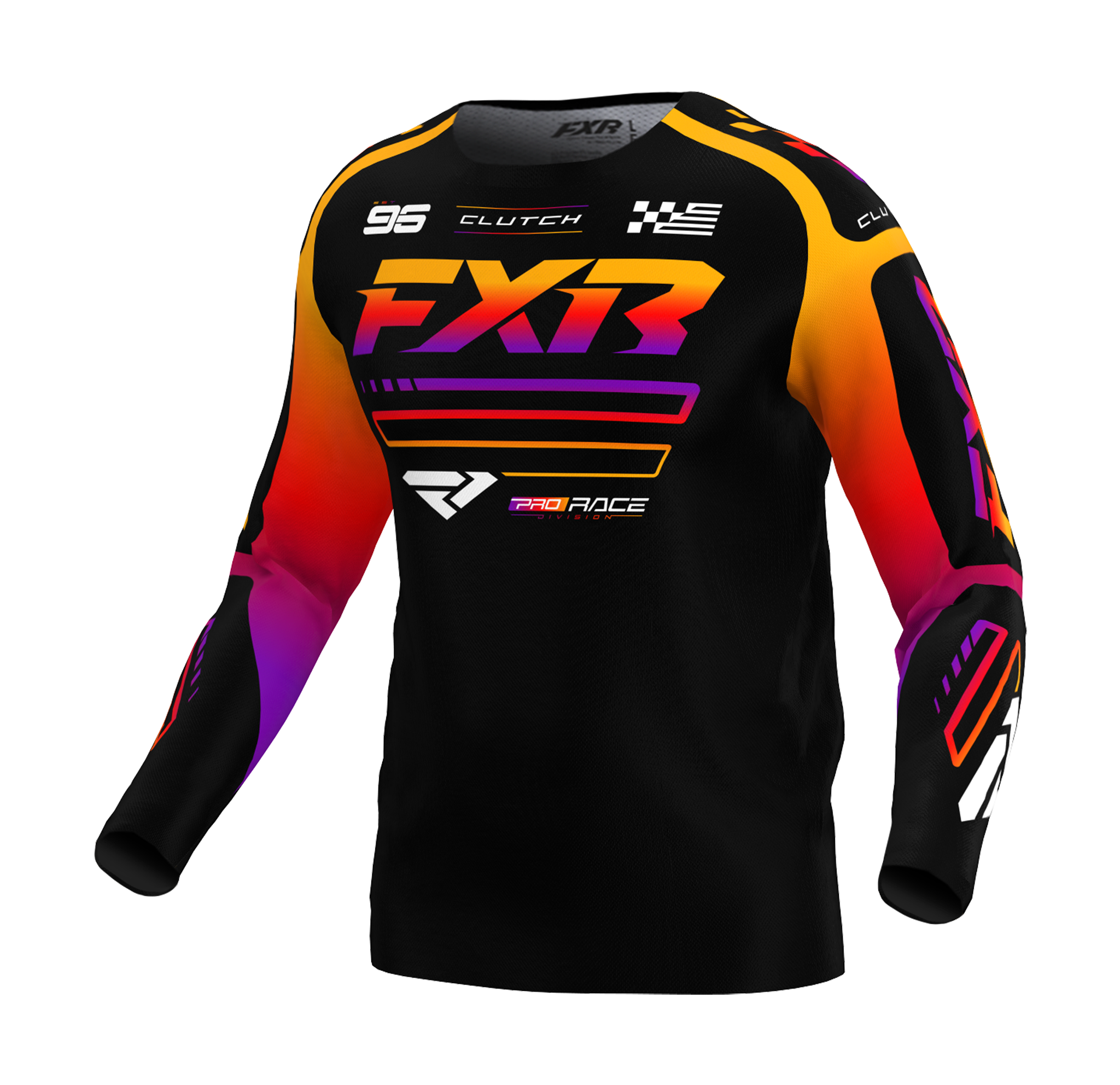 FXR Youth Motocross Jersey Clutch - Black / Spectrum