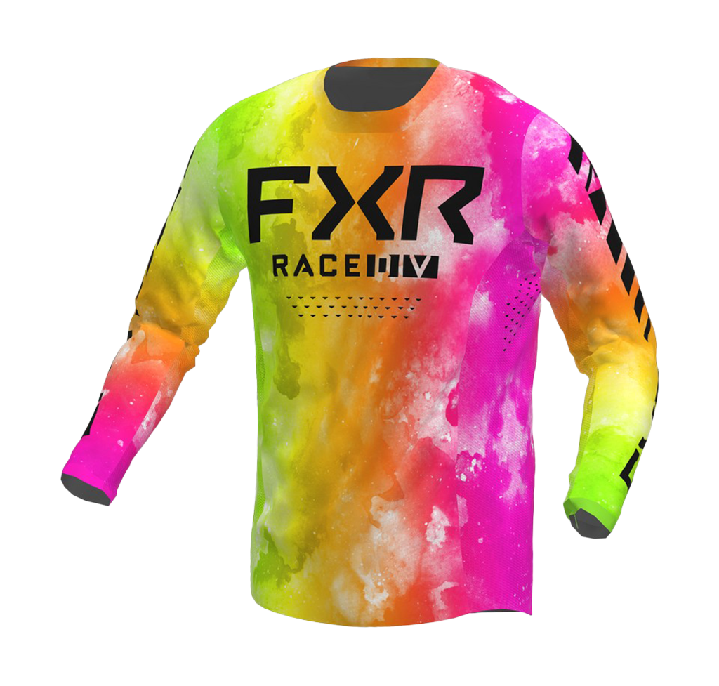 FXR Youth Motocross Jersey Podium - Acid Sherbert