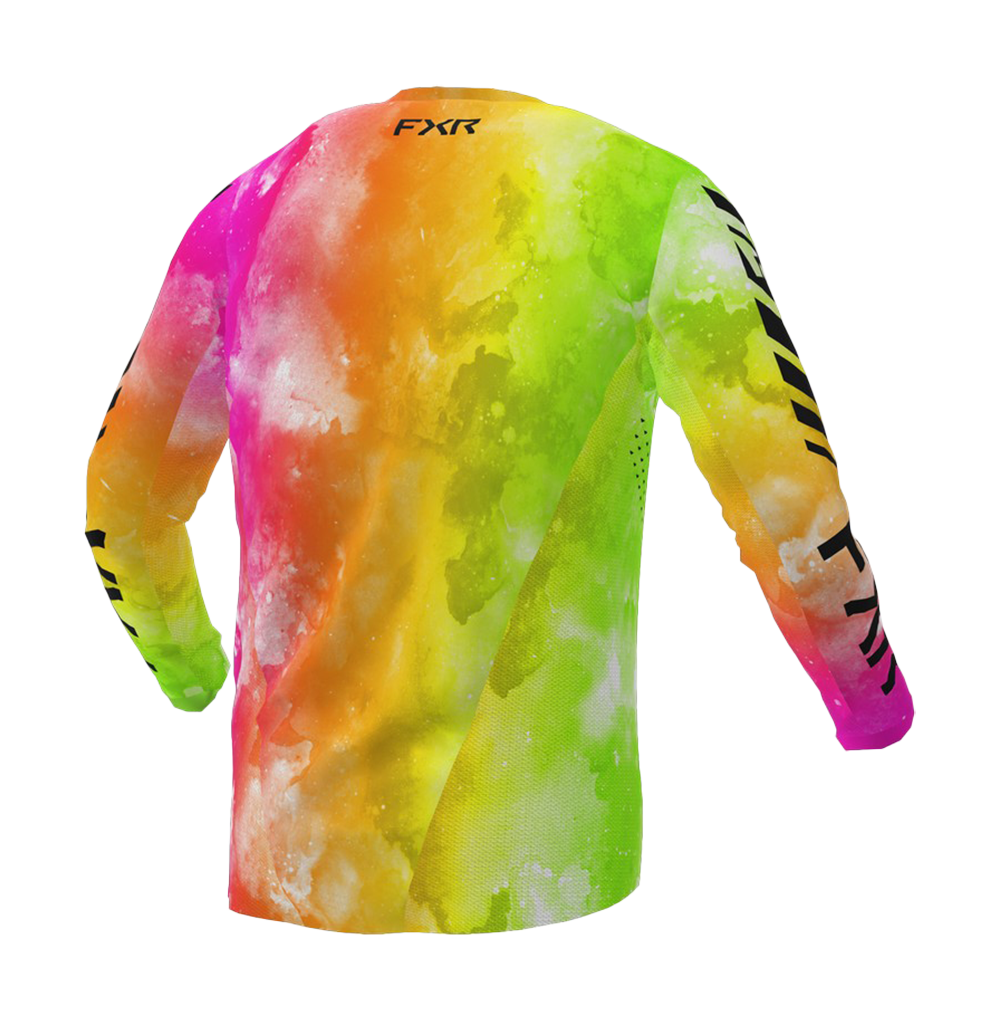 FXR Youth Motocross Jersey Podium - Acid Sherbert