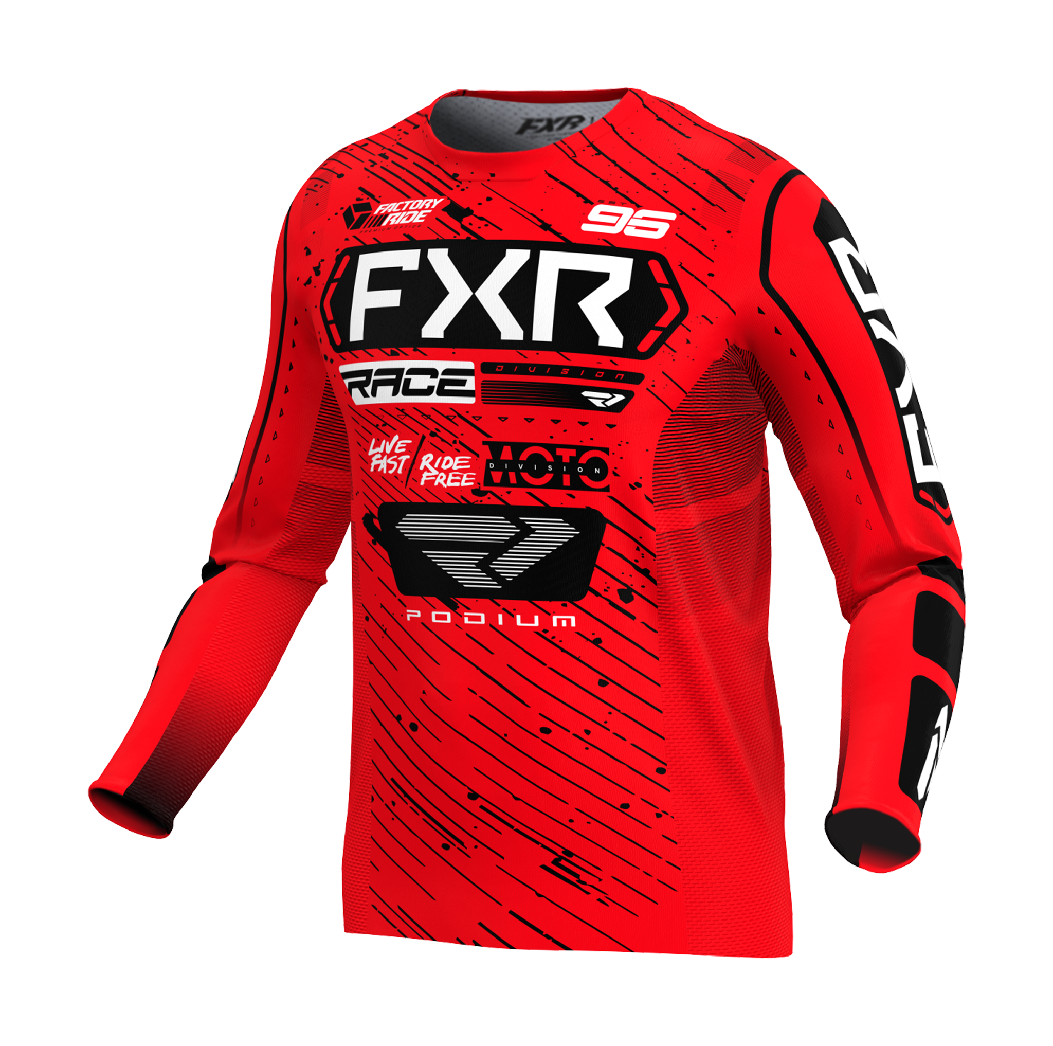 FXR Youth Motocross Gear Podium - Red / Black