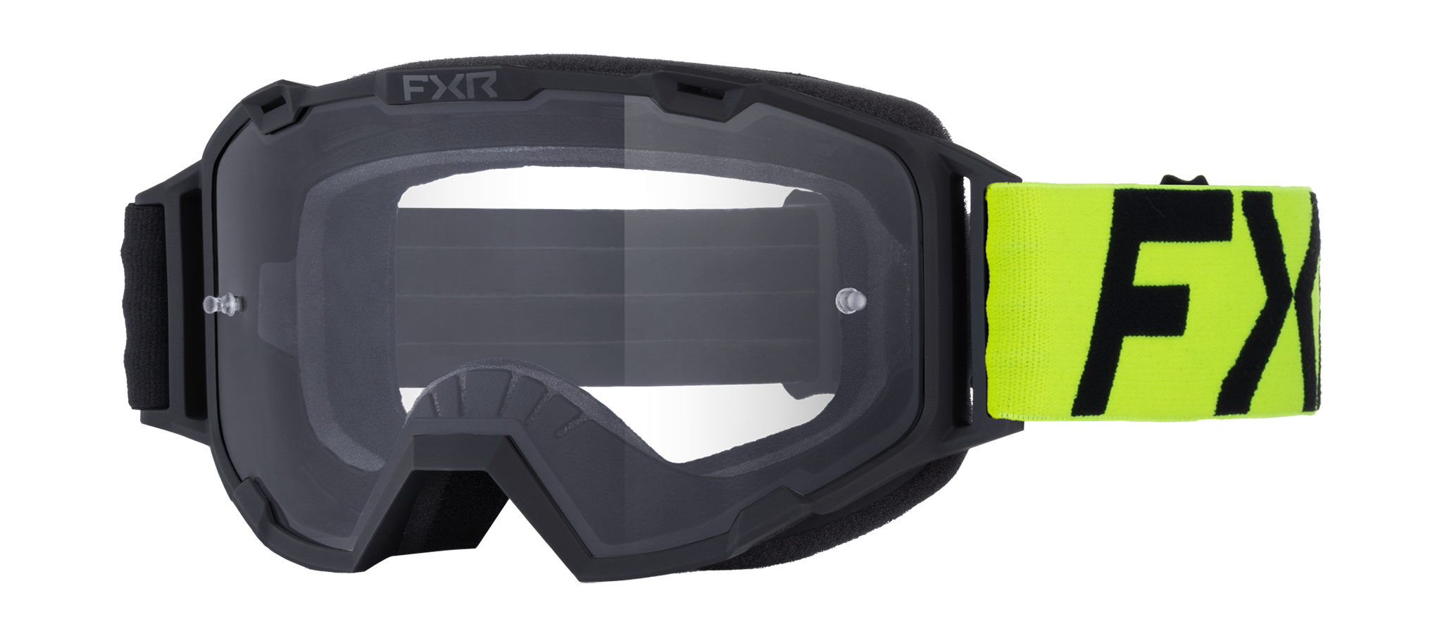 FXR Youth Motocross Goggle Maverick Prime - HiVis - Clear