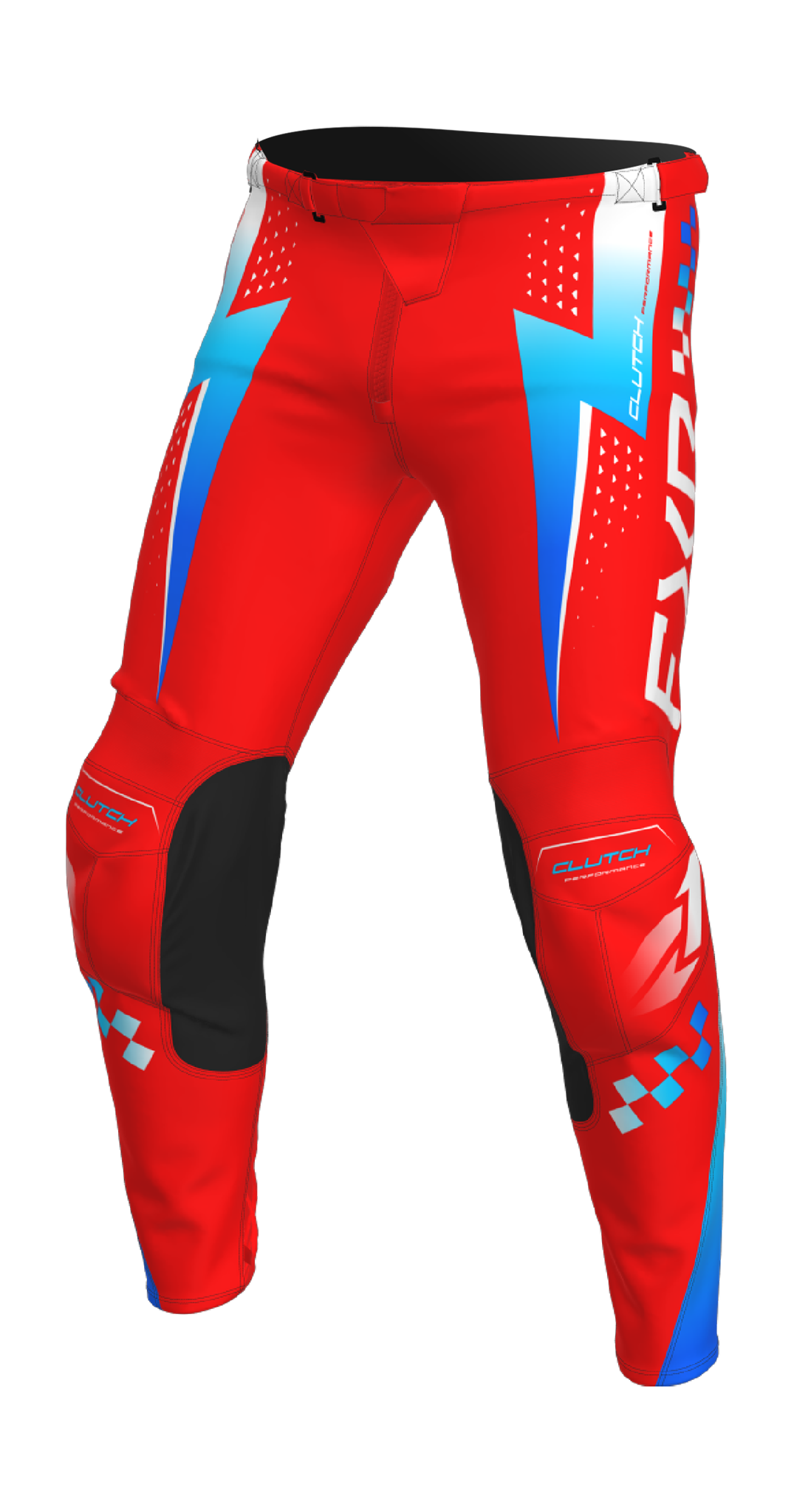 FXR Youth Motocross Pants 2026 Clutch Pro - Red / Blue / White