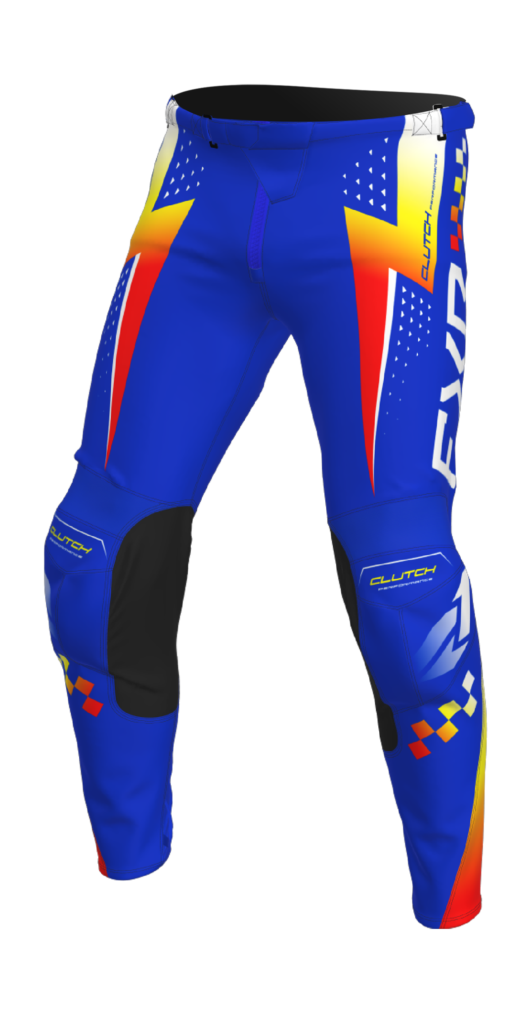 FXR Youth Motocross Pants 2026 Clutch Pro - Royal / Yellow / Red