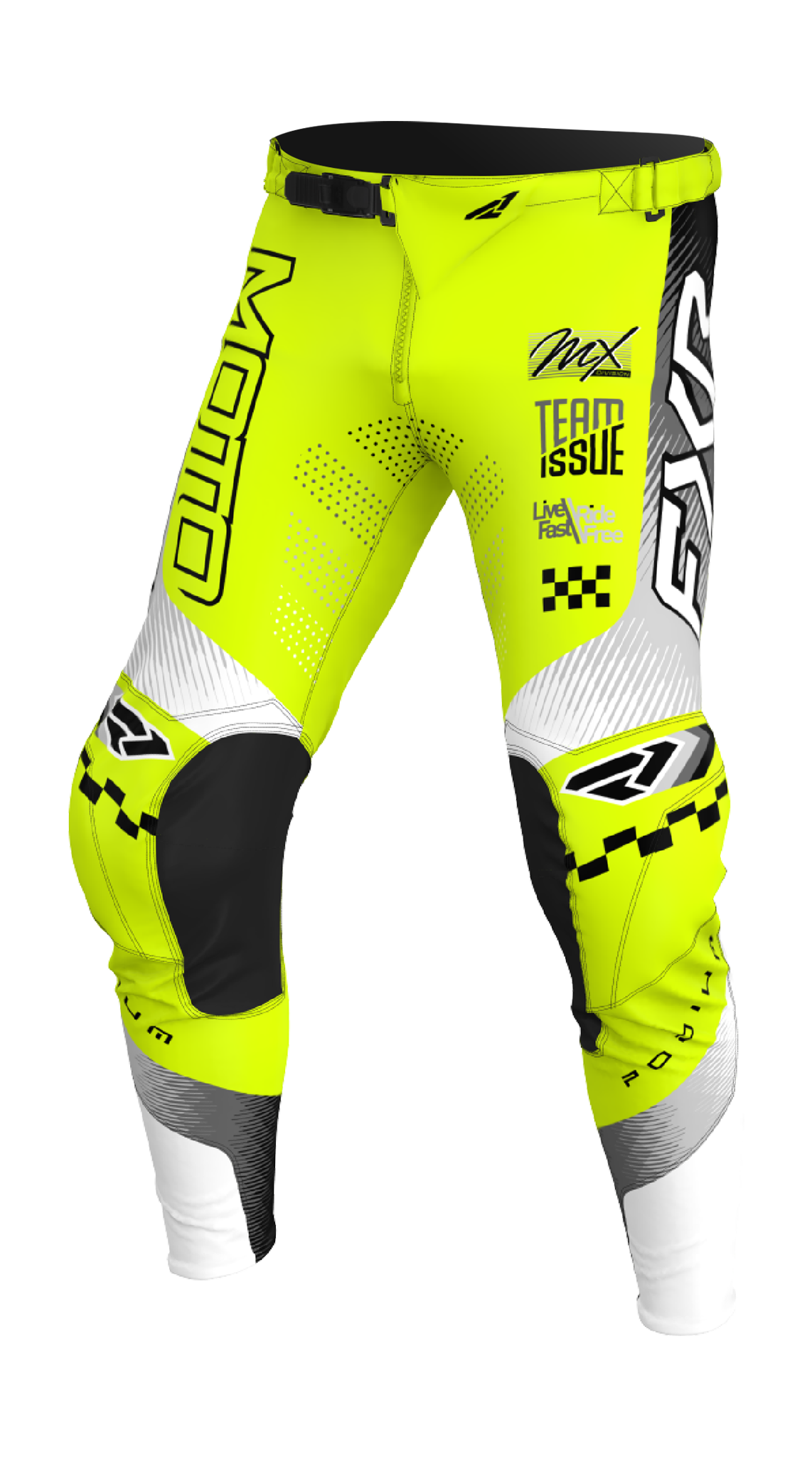 FXR Youth Motocross Pants 2026 Podium - HiVis / Black / Grey
